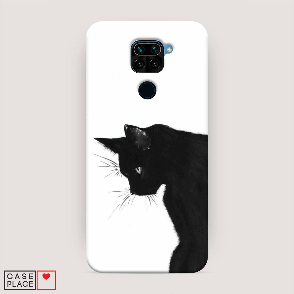 фото Пластиковый чехол "black cat" на xiaomi redmi note 9 awog