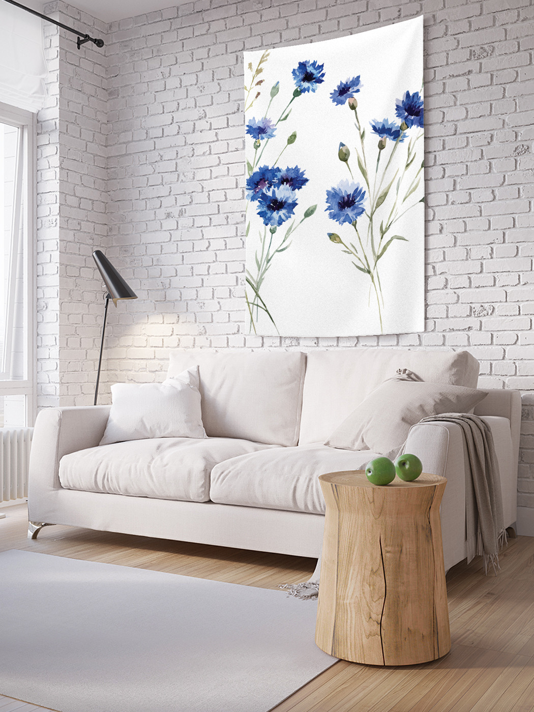 

Вертикальное фотопанно на стену JoyArty Фон с васильками 100x150 см, Фон с васильками