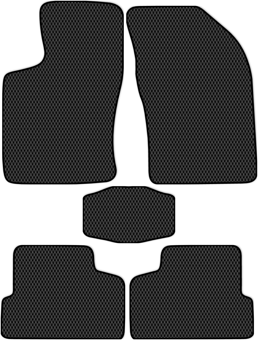 

Коврики ЭВА в салон для Daewoo Nexia (N150, N100) 2002 - 2016, 5 шт. черный, 1903-S5NT-H