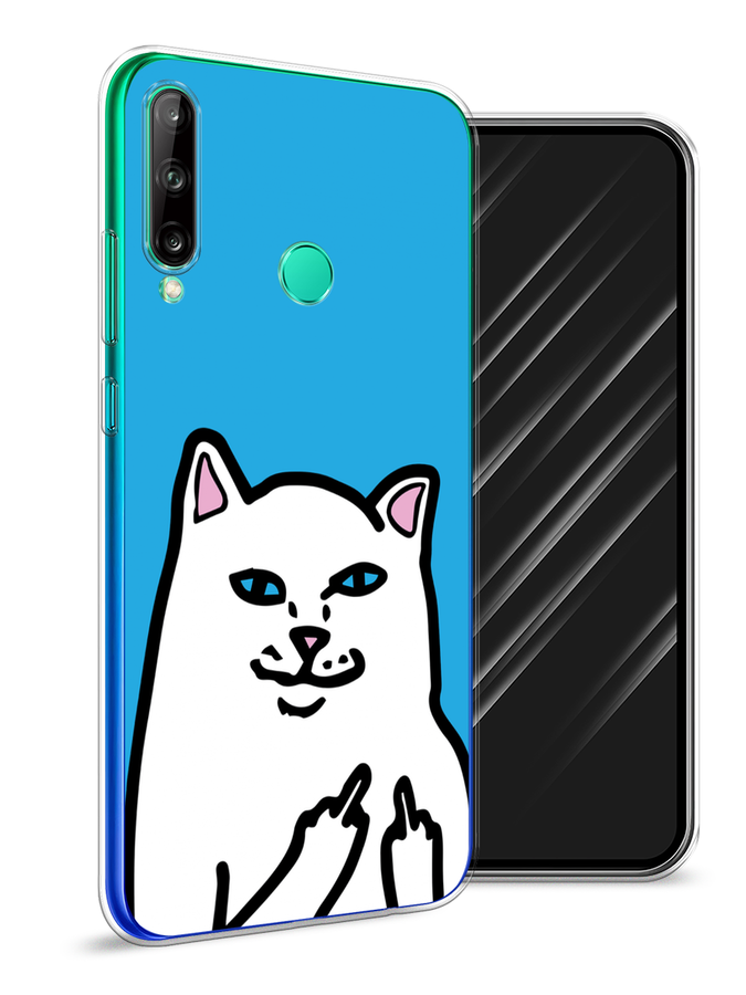 

Чехол Awog на Huawei Y7p "Кот жесть", Белый;голубой;черный, 6103350-9