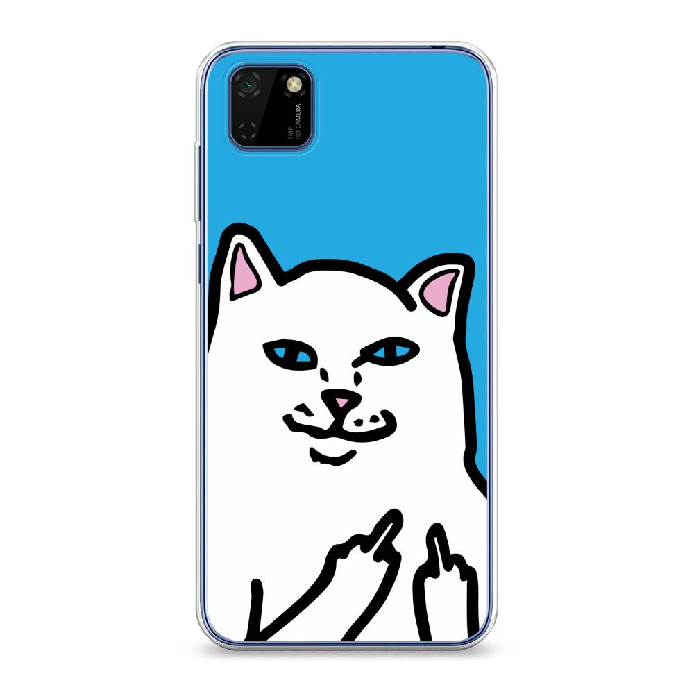 

Чехол Awog на Huawei Y5p "Кот жесть", Белый;голубой;черный, 6103750-9