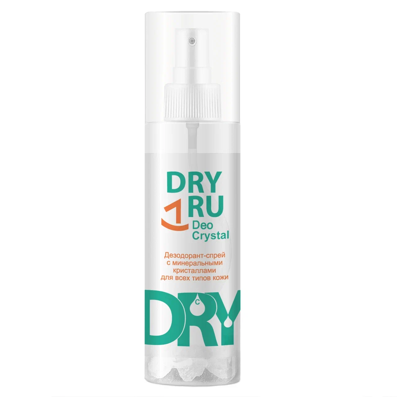 Дезодорант DRY RU Deo Crystal спрей, от пота и запаха, для подмышек, рук и ног 40 г ликвидатор пятен и запаха для собак mr fresh 3 в 1 спрей 500мл