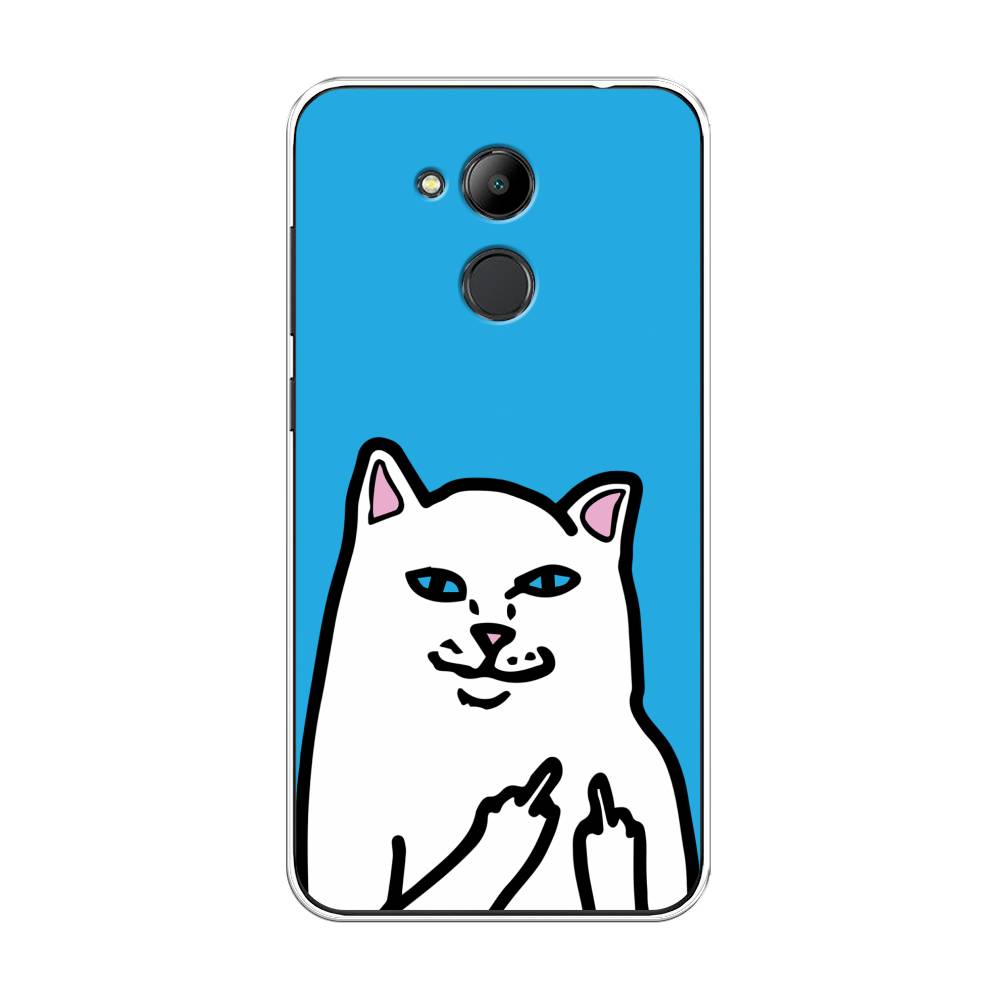 

Чехол Awog на Honor 6C Pro "Кот жесть", Белый;голубой;черный, 63850-9