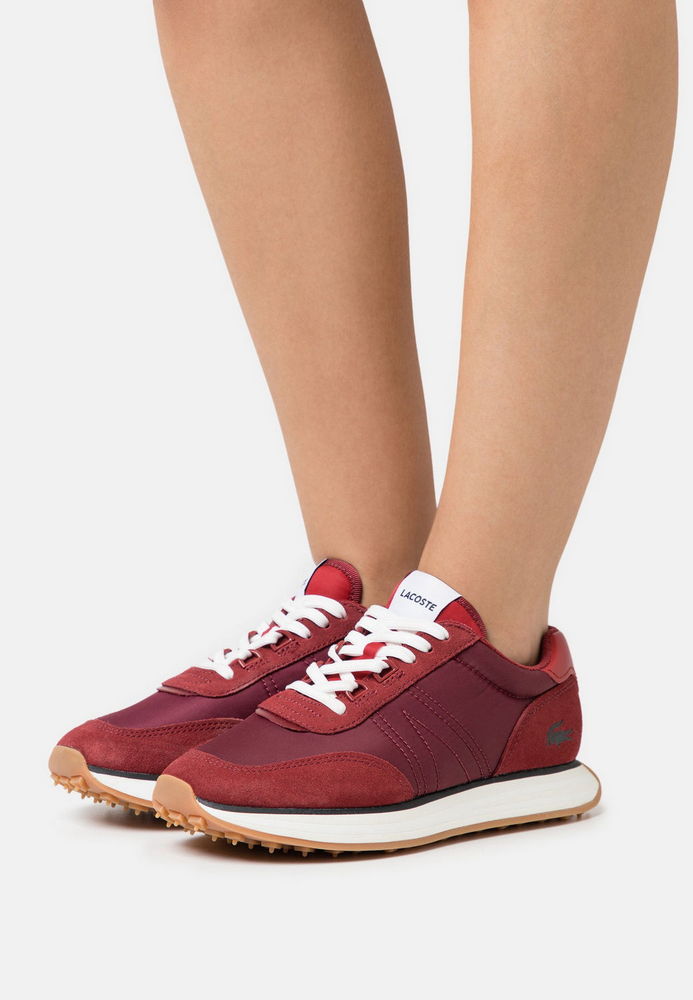 

Кроссовки женские Lacoste LA211A0R3 бордовые 39 EU, Бордовый, LA211A0R3