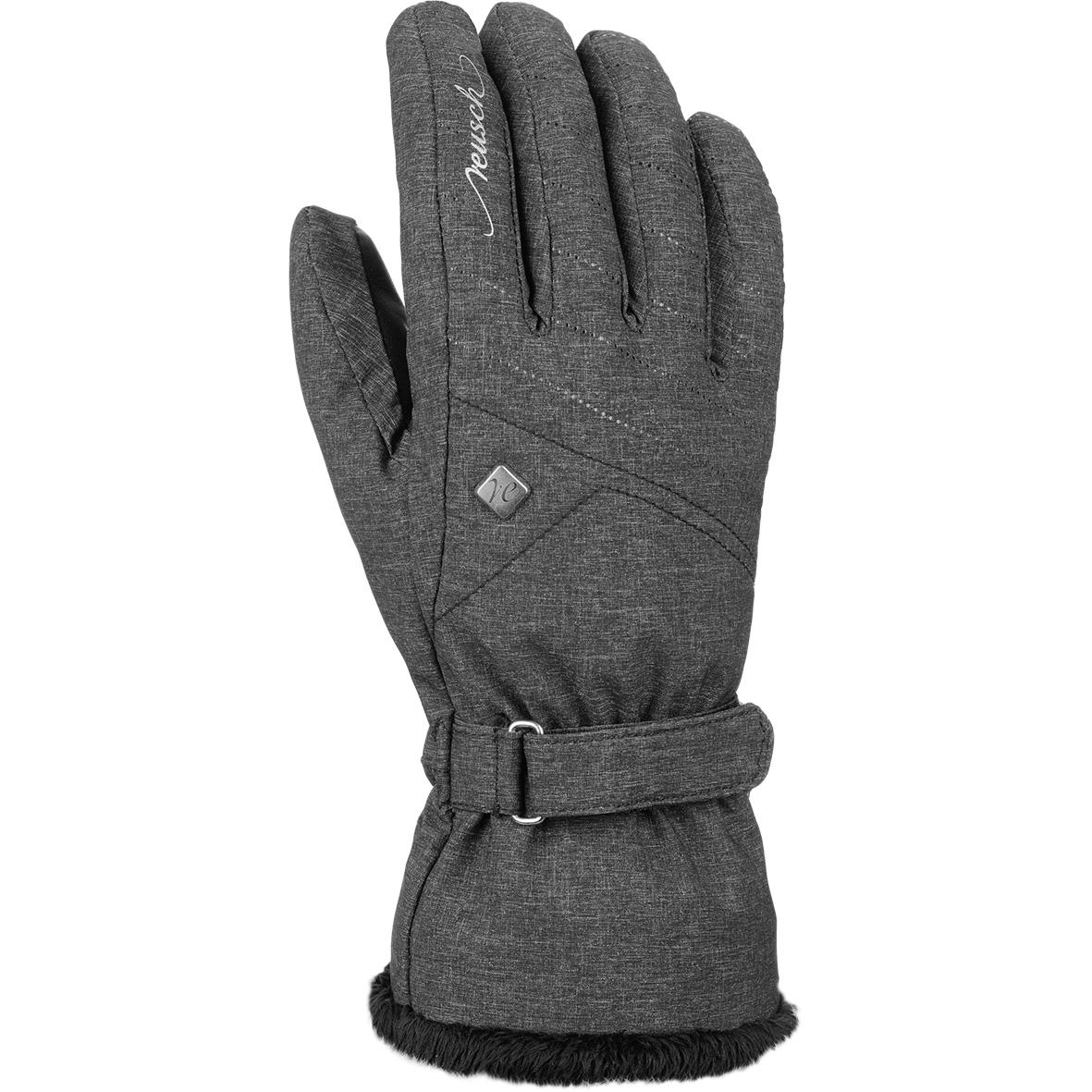 Перчатки Горнолыжные Reusch 2021-22 Laila Black Melange (Inch (Дюйм):7,5)