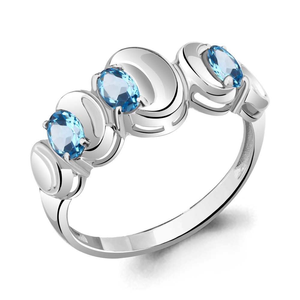 

Кольцо из серебра с топазом р. 19,5 Aquamarine 6957205_925_р, 6957205_925_р