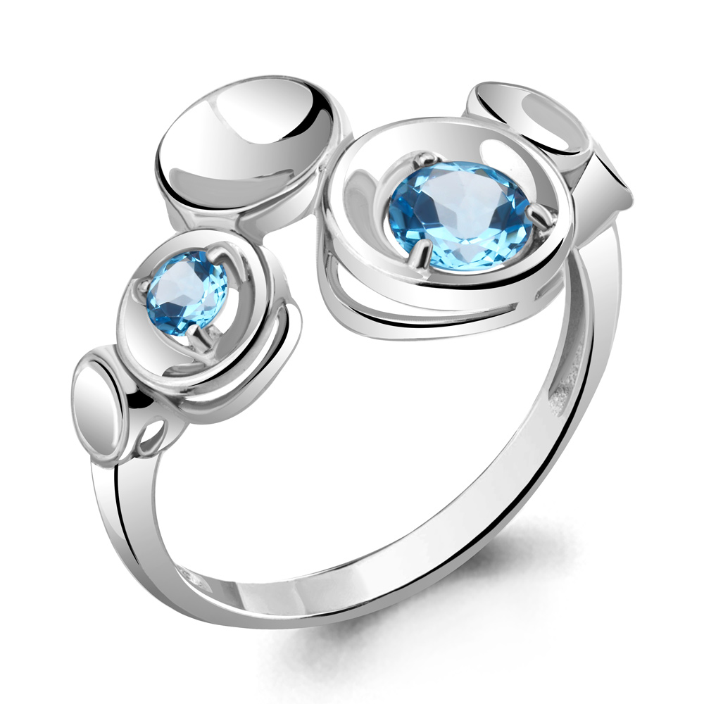 

Кольцо из серебра с топазом р. , Aquamarine 6957105_925_р, 6957105_925_р