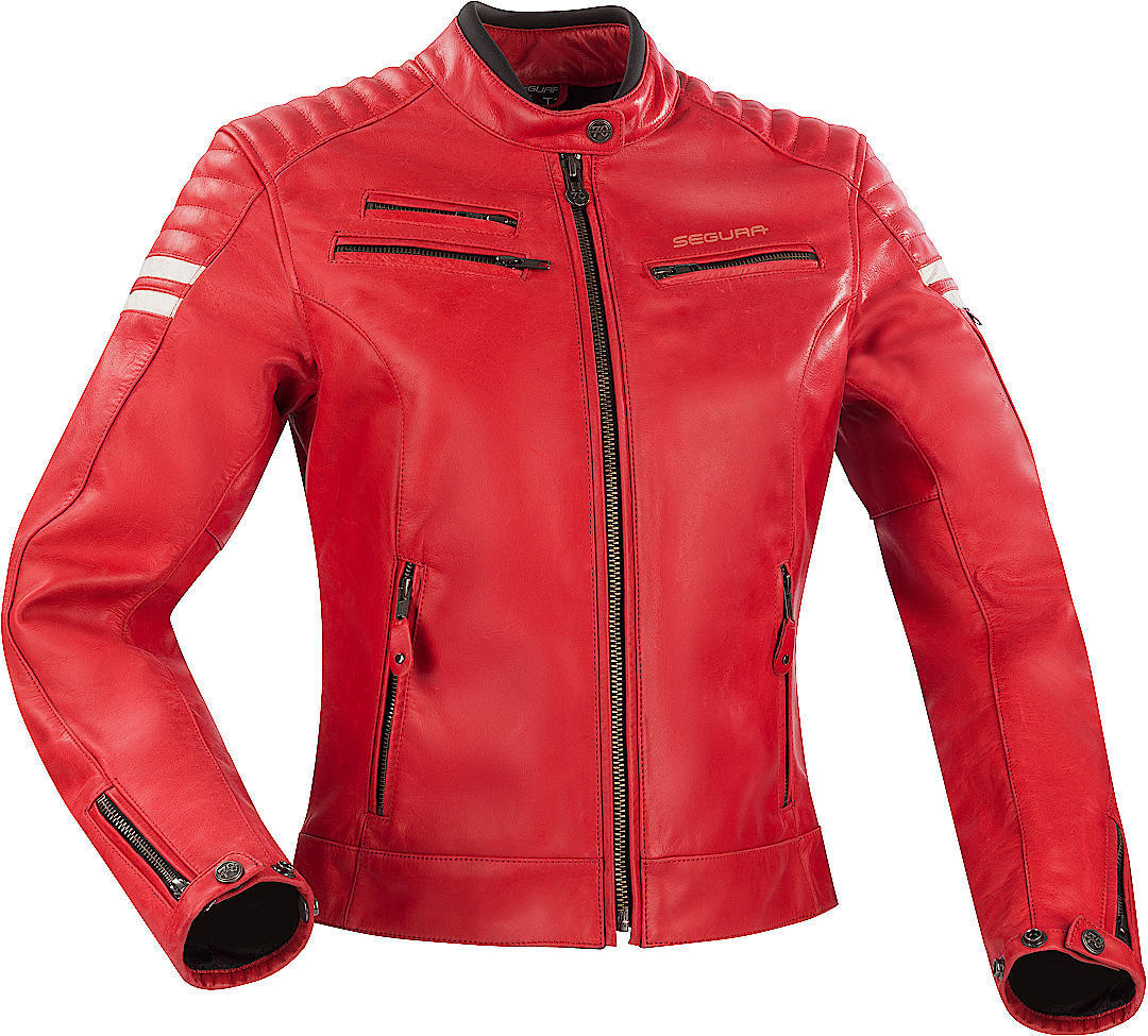 

Куртка кожаная женская Segura LADY FUNKY арт.SCB1611-T2 Red/White T2, Красный