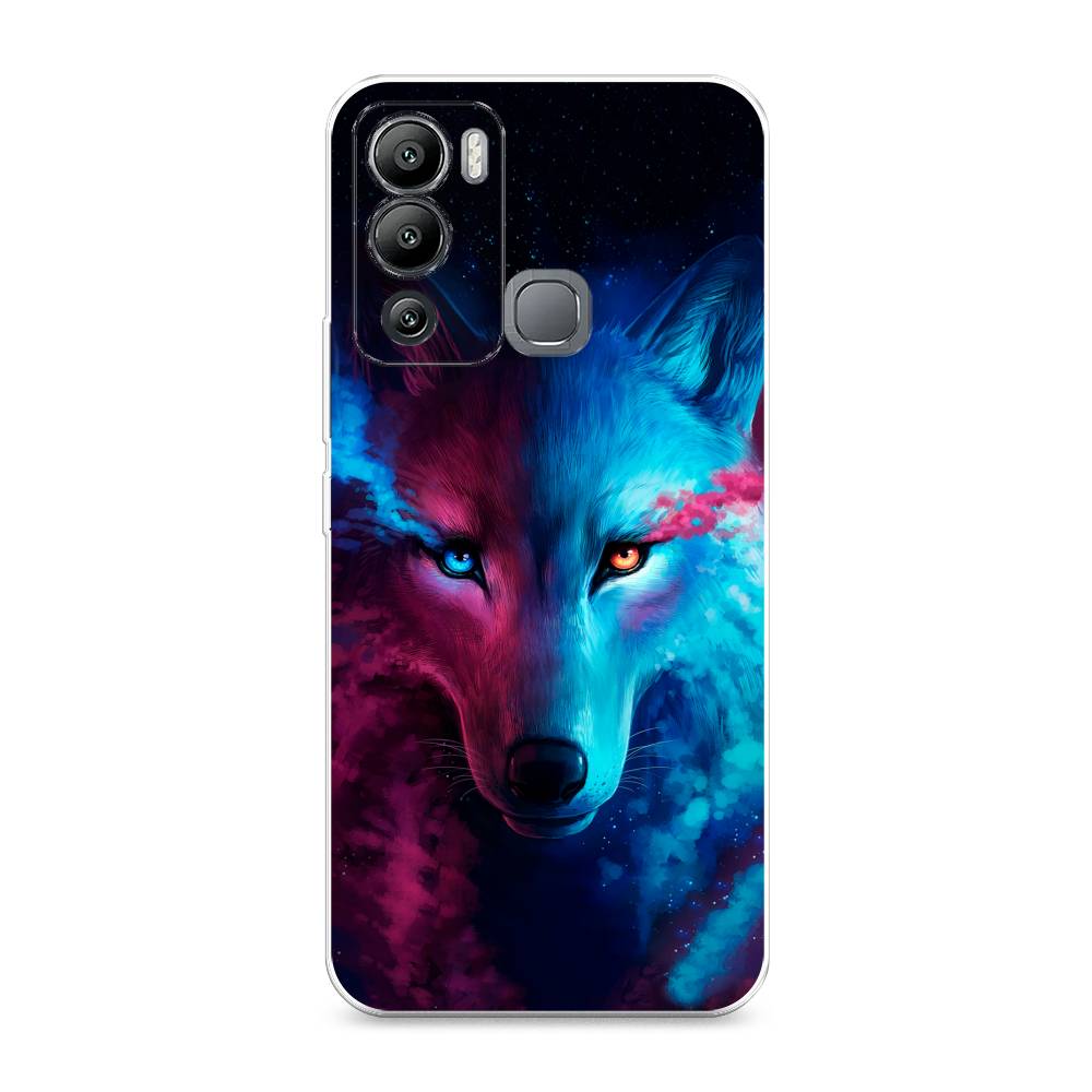 фото Силиконовый чехол "волшебный волк" на infinix hot 12i awog
