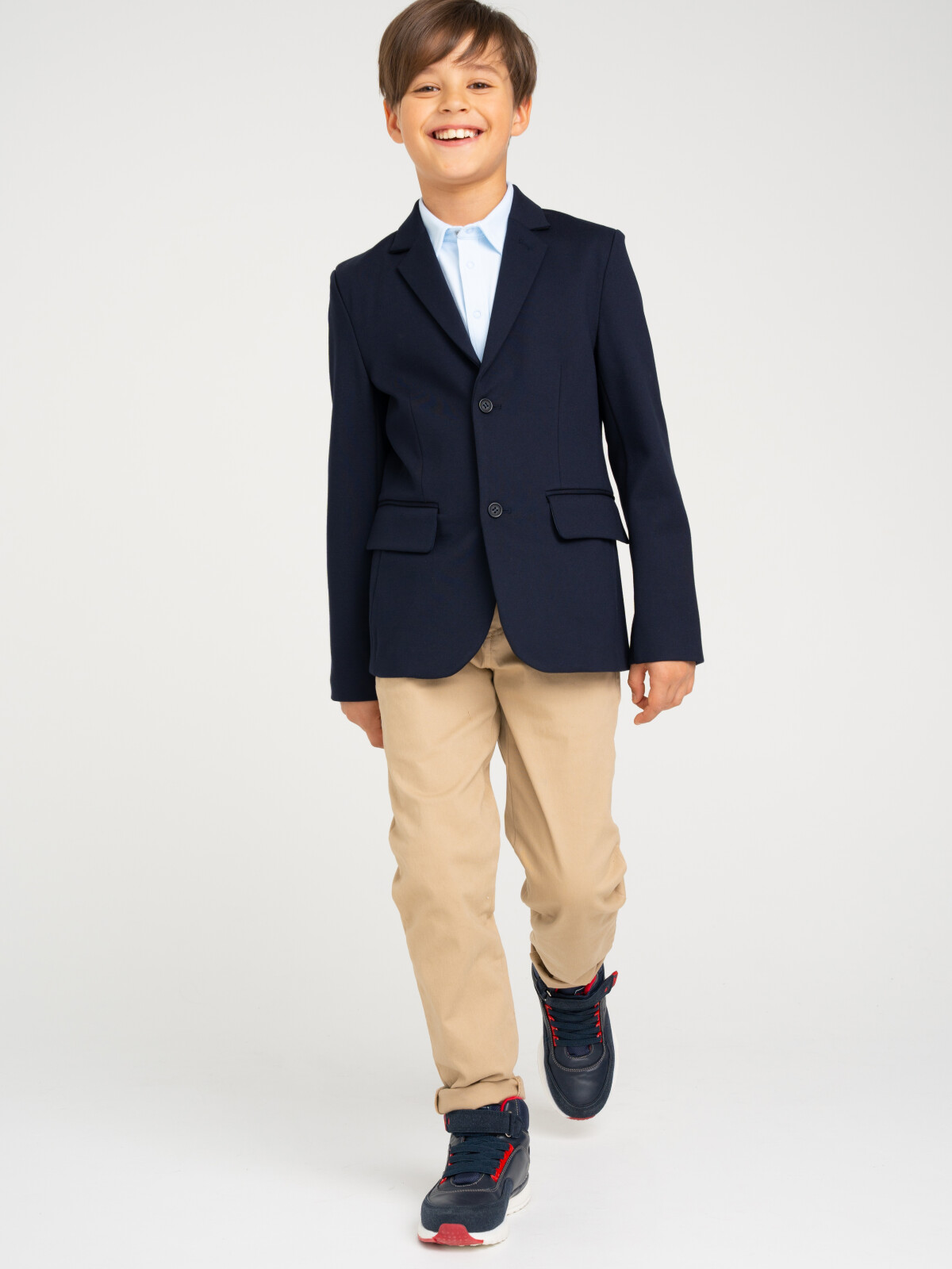 Пиджак трикотажный для мальчика PlayToday, тёмно-синий, 170