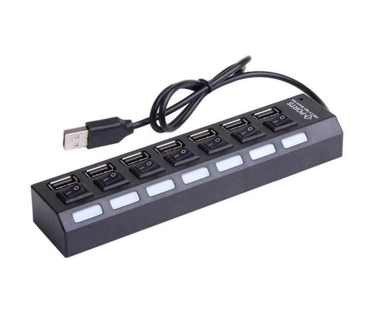 Разветвитель для компьютера XPX USB-HUB7 (М4_hub7_black)