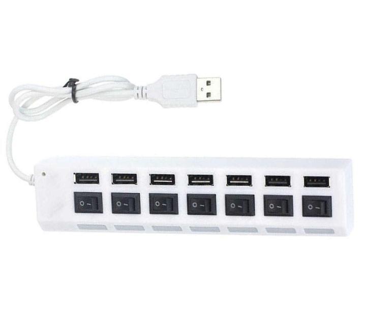 Разветвитель для компьютера XPX USB-HUB7 (М4_hub7_белый)