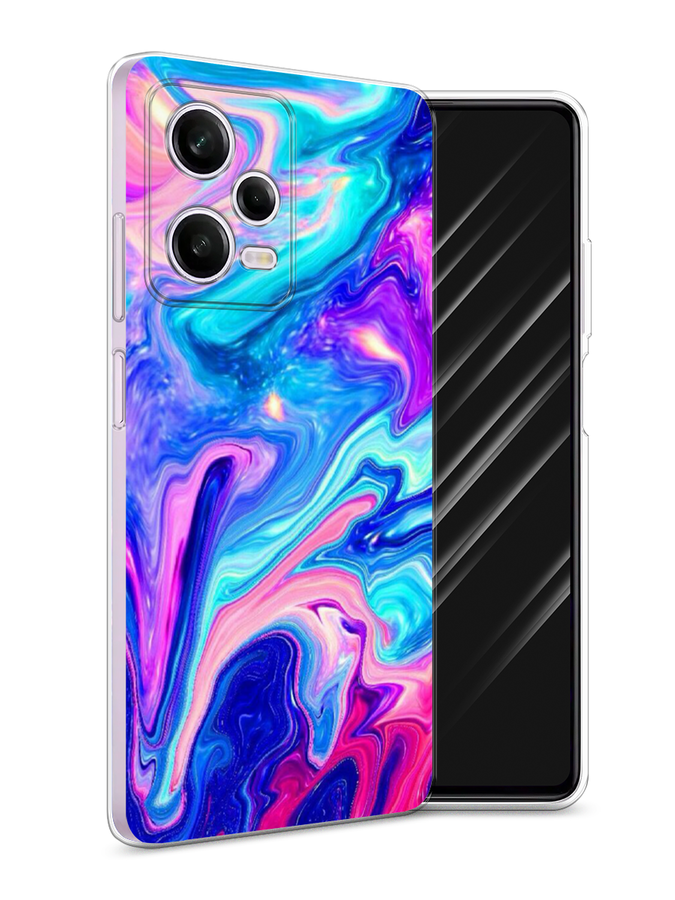 

Чехол Awog на Xiaomi Redmi Note 12 Pro "Потеки краски", Розовый, 317050-10