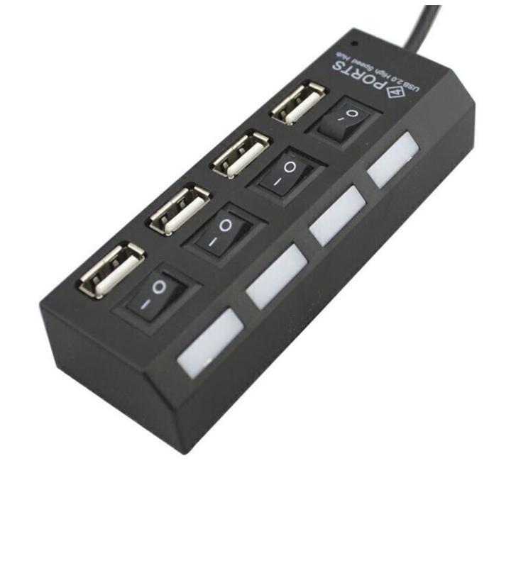 Разветвитель для компьютера XPX USB-HUB4 (M4_USB_HUB_black_4)