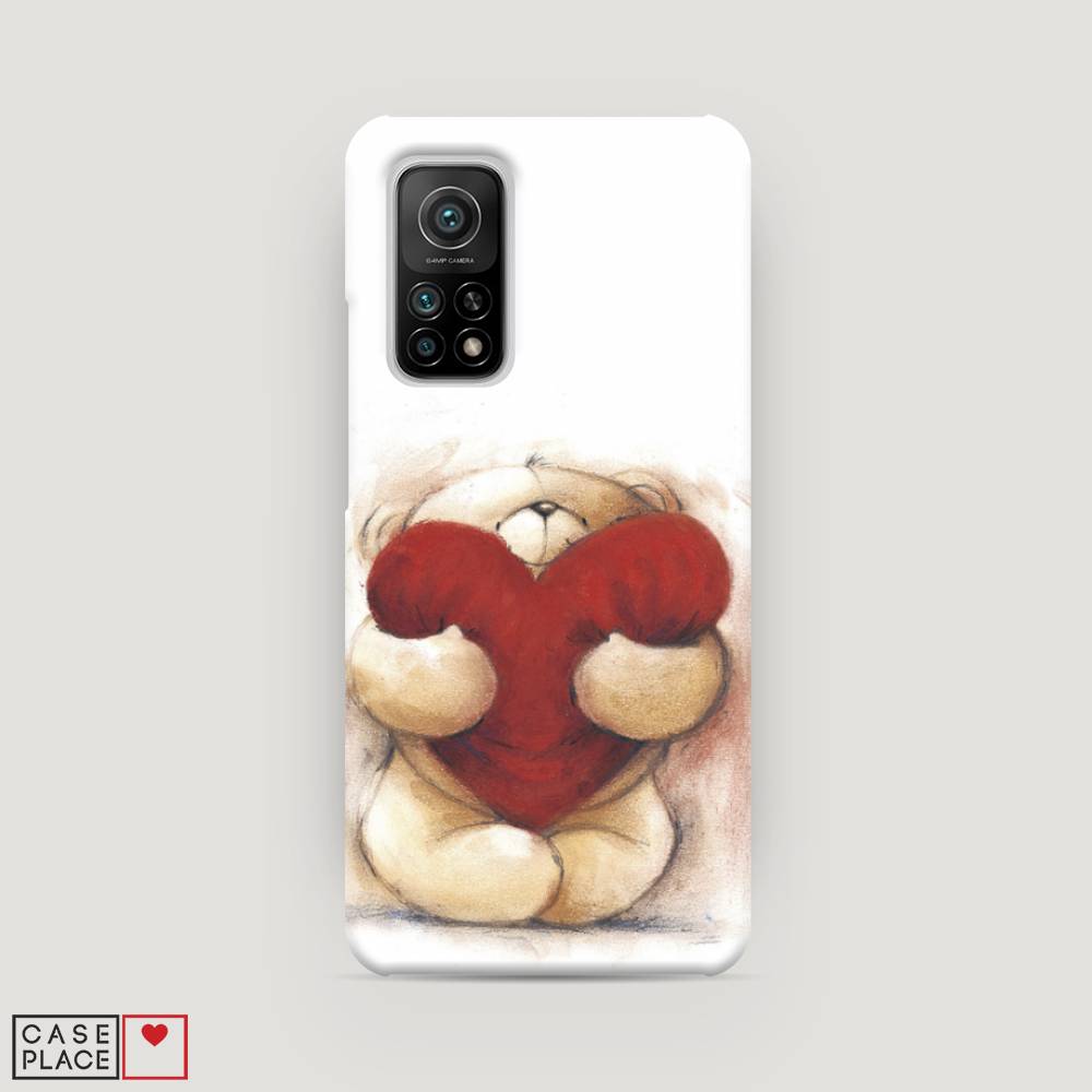 

Пластиковый чехол "Мишка с сердцем 1" на Xiaomi Mi 10T Pro, 37720-5