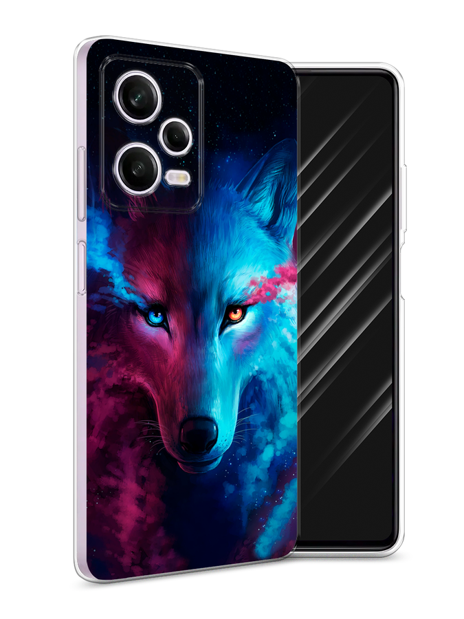 

Чехол Awog на Xiaomi Redmi Note 12 Pro "Волшебный волк", Голубой;розовый, 317050-1