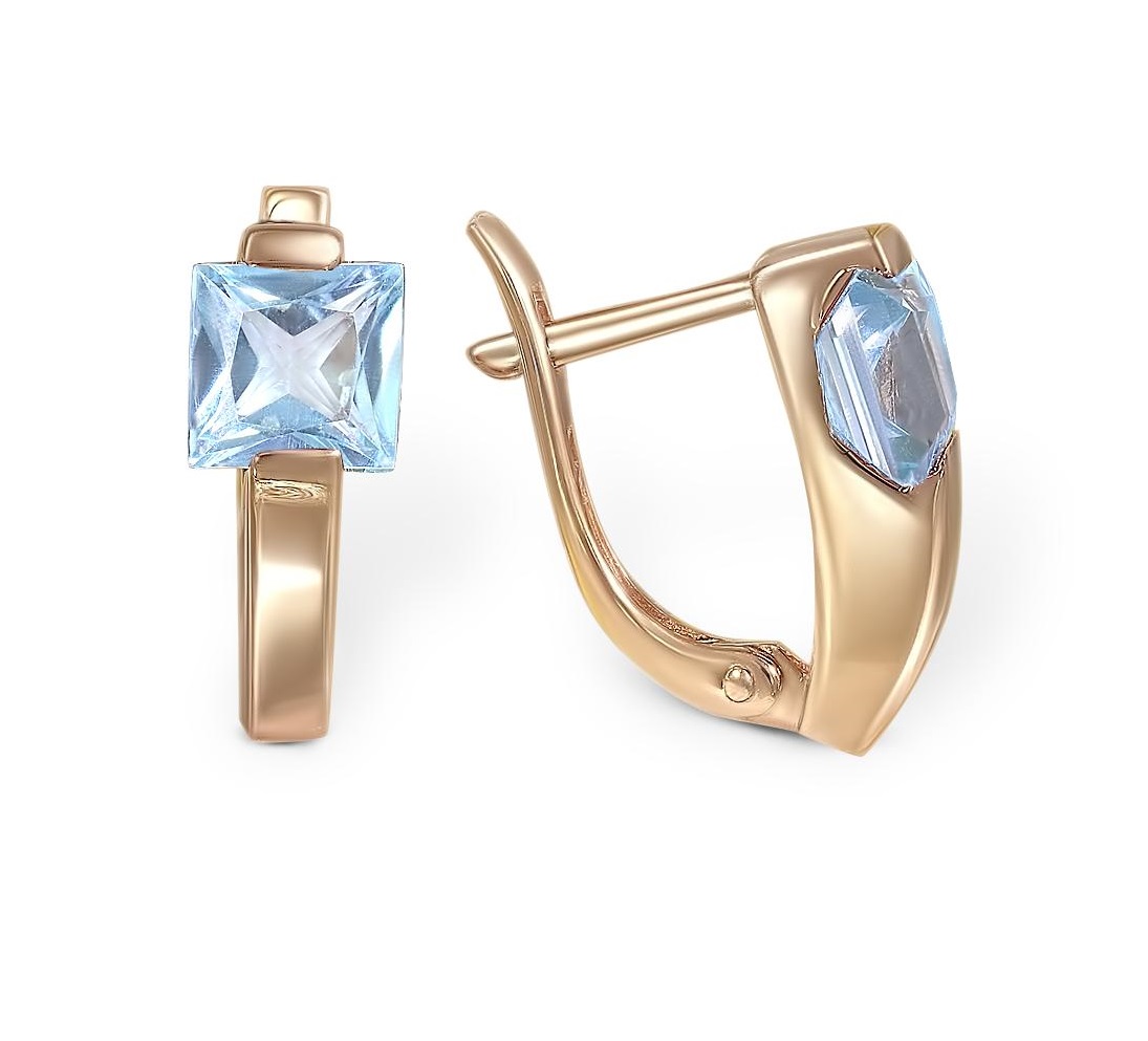 

Серьги из красного золота с топазом NEWGOLD 10200020595ts, 10200020595ts