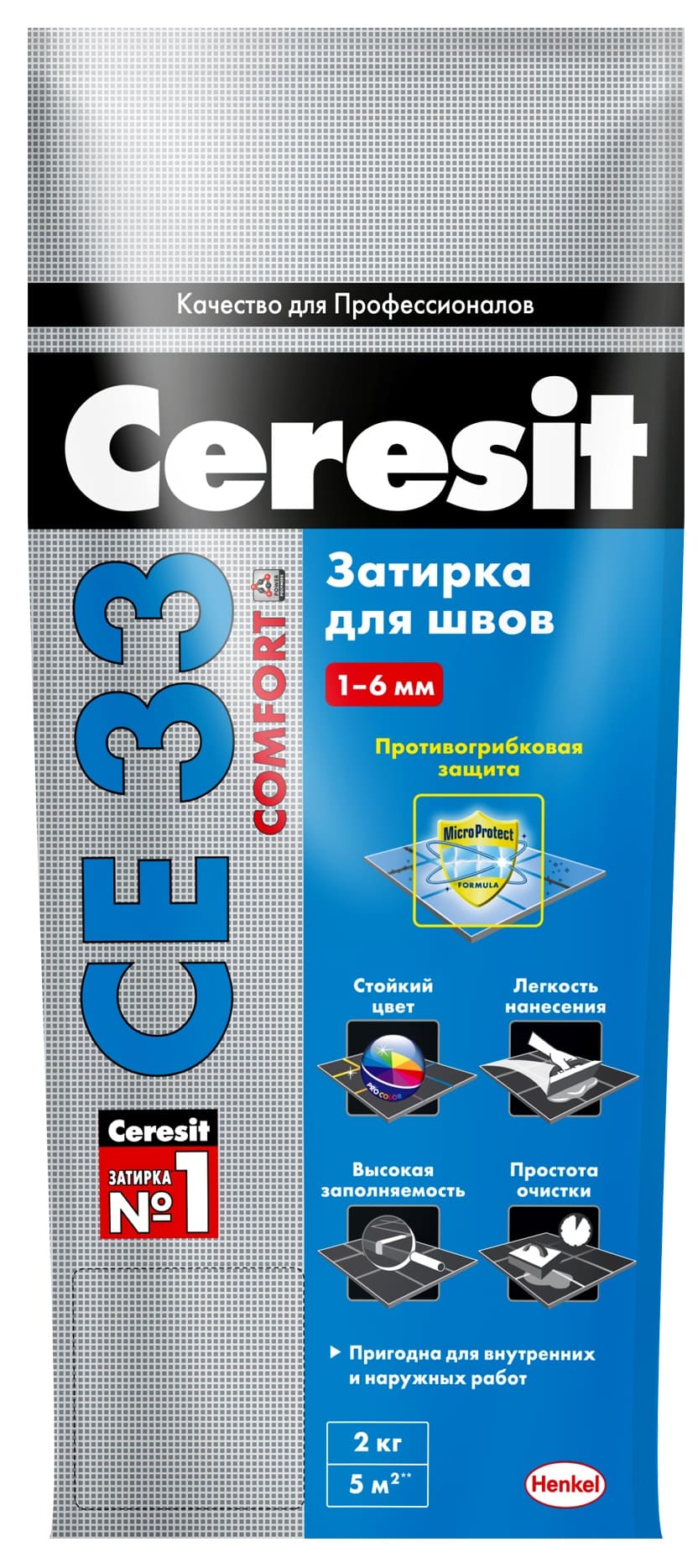 Затирка цементная Ceresit СЕ33 мята 2 кг