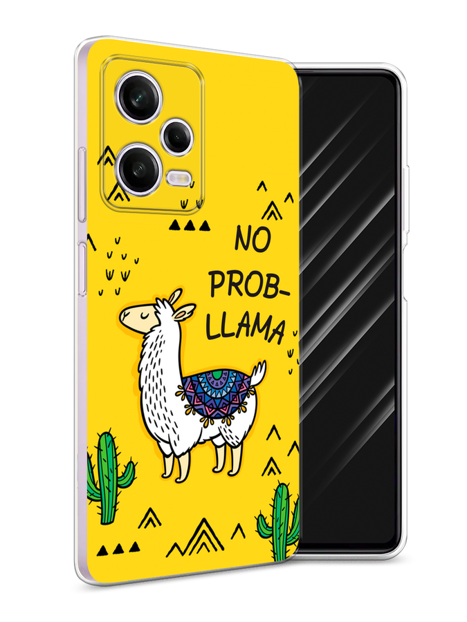 

Чехол Awog на Xiaomi Redmi Note 12 Pro "No probLLama", Желтый;черный;синий, 317050-2