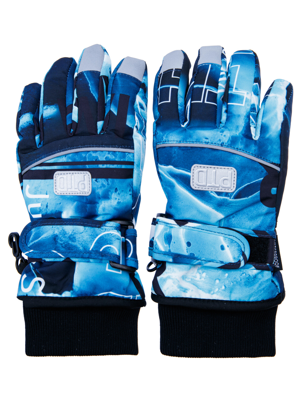 Перчатки текстильные для мальчиков PlayToday, черный,цветной, 17 (146-152 см)