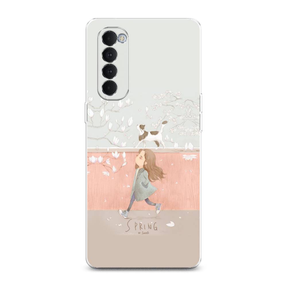 

Чехол Awog на Oppo Reno 4 Pro "Девочка-весна", Разноцветный, 258950-7