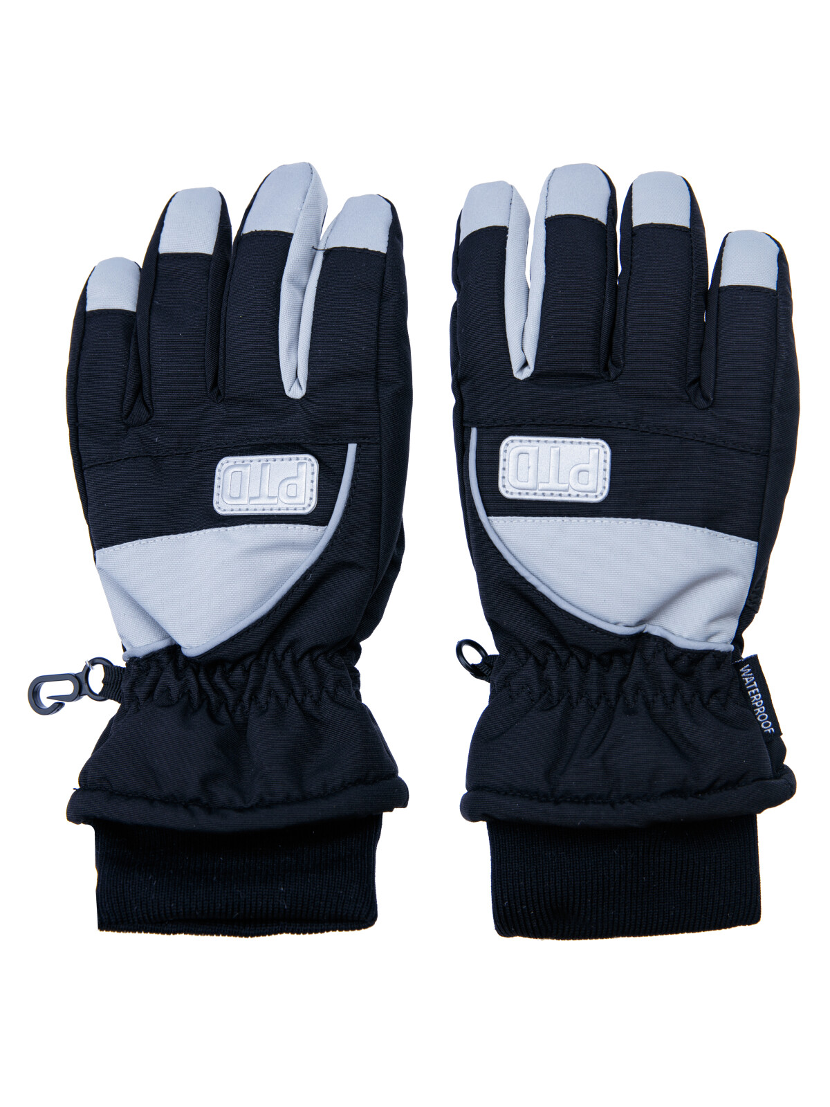 Перчатки текстильные для мальчиков PlayToday, черный,серебро, 19 (170-176 см)