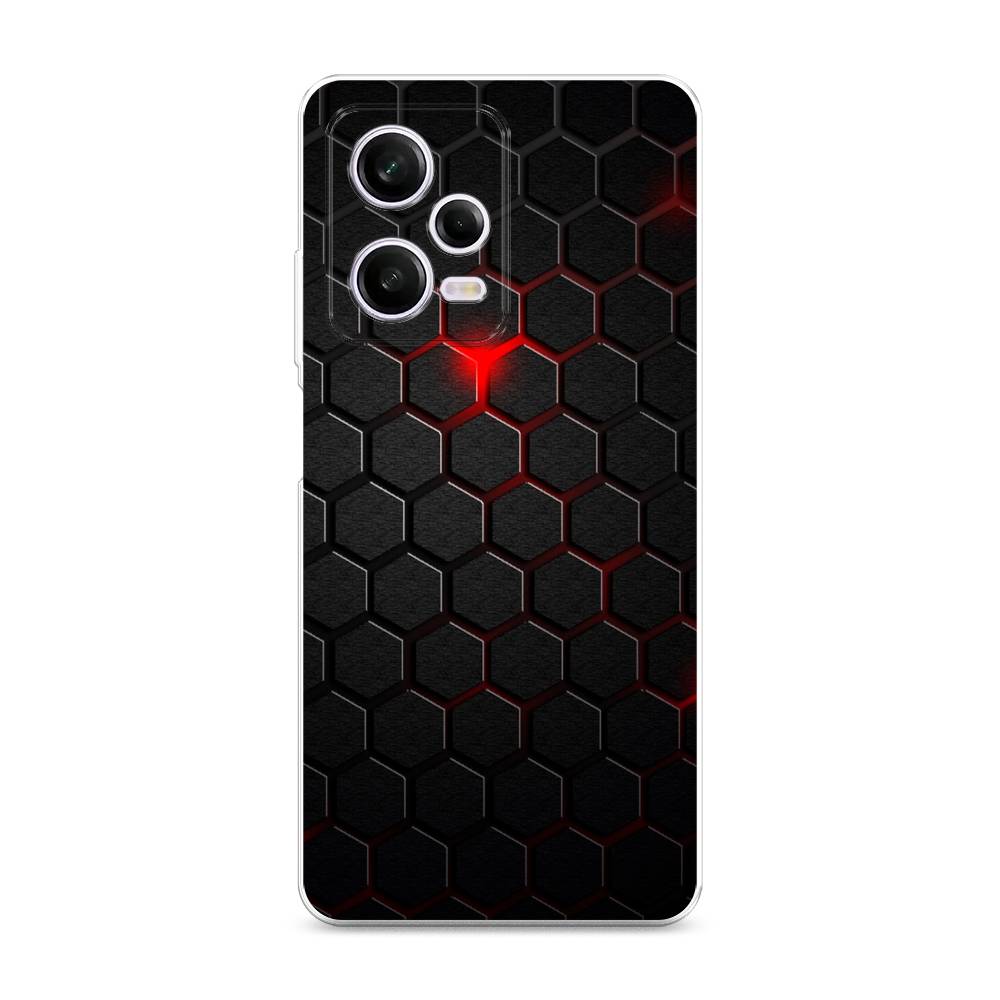 

Чехол Awog для Xiaomi Redmi Note 12 Pro "Фон соты красные", Красный;черный, 317050-3