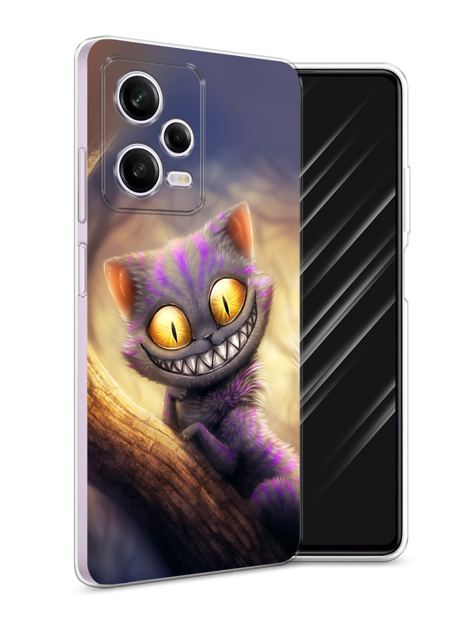 

Чехол Awog на Xiaomi Redmi Note 12 Pro "Cheshire Cat", Фиолетовый;желтый, 317050-1