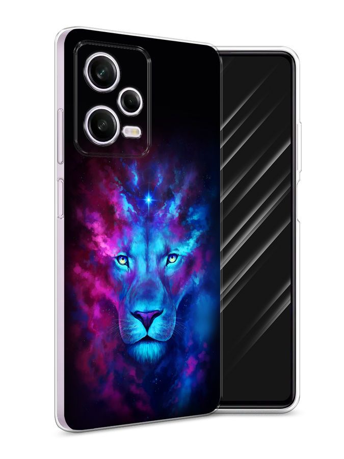 

Чехол Awog на Xiaomi Redmi Note 12 Pro "Космический лев", Голубой, 317050-1