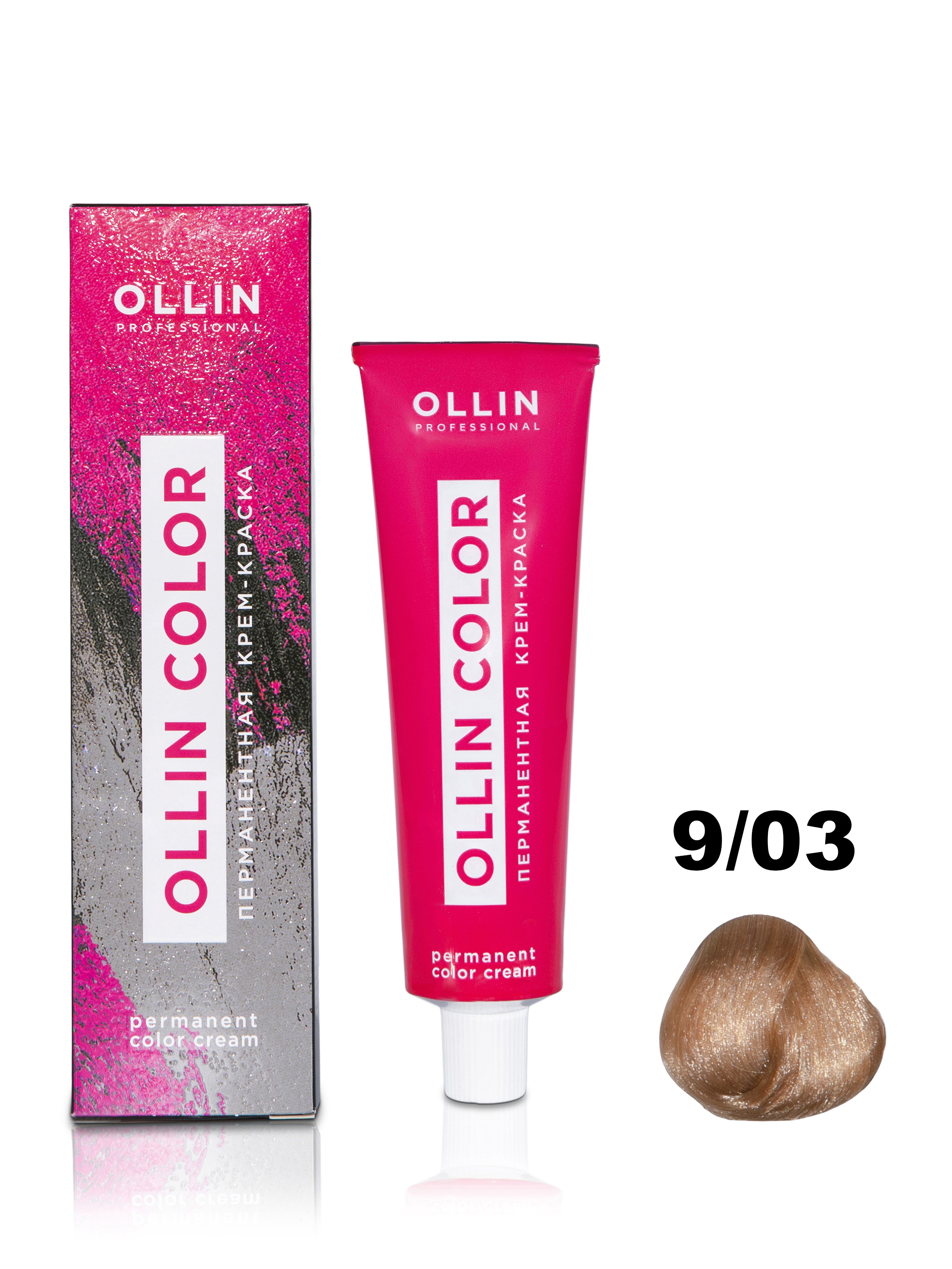 

Крем-краска Ollin Professional OLLIN COLOR 9/03 блондин прозрачно-золотистый 100 мл