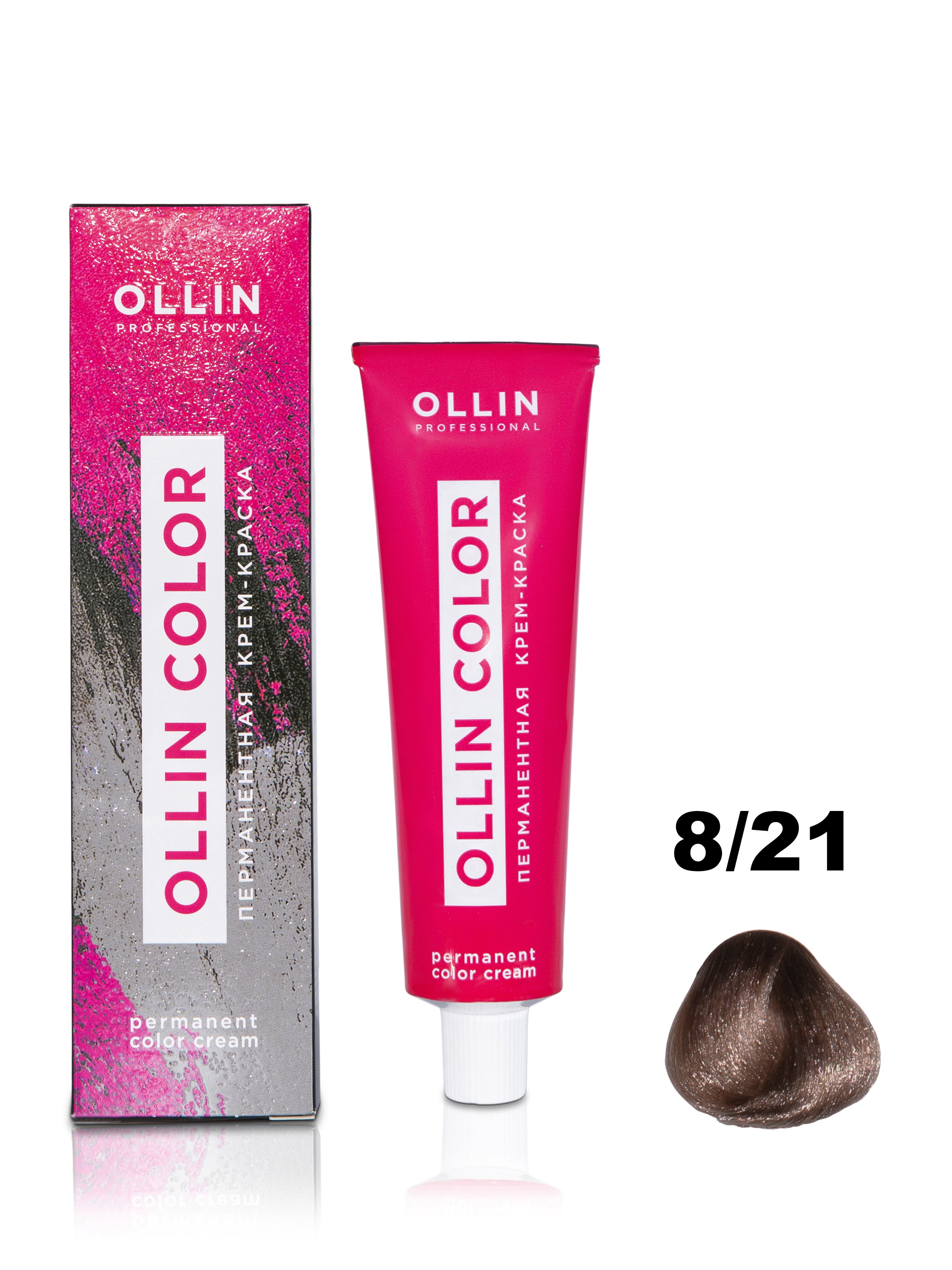 Купить Крем-краска OLLIN PROFESSIONAL OLLIN COLOR 8/21 светло-русый фиолетово-пепельный 100 мл