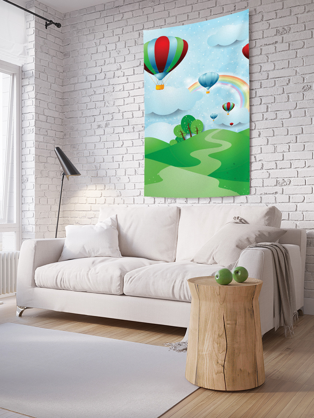 

Вертикальное фотопанно на стену JoyArty Воздушные шары над землей 100x150 см, Воздушные шары над землей