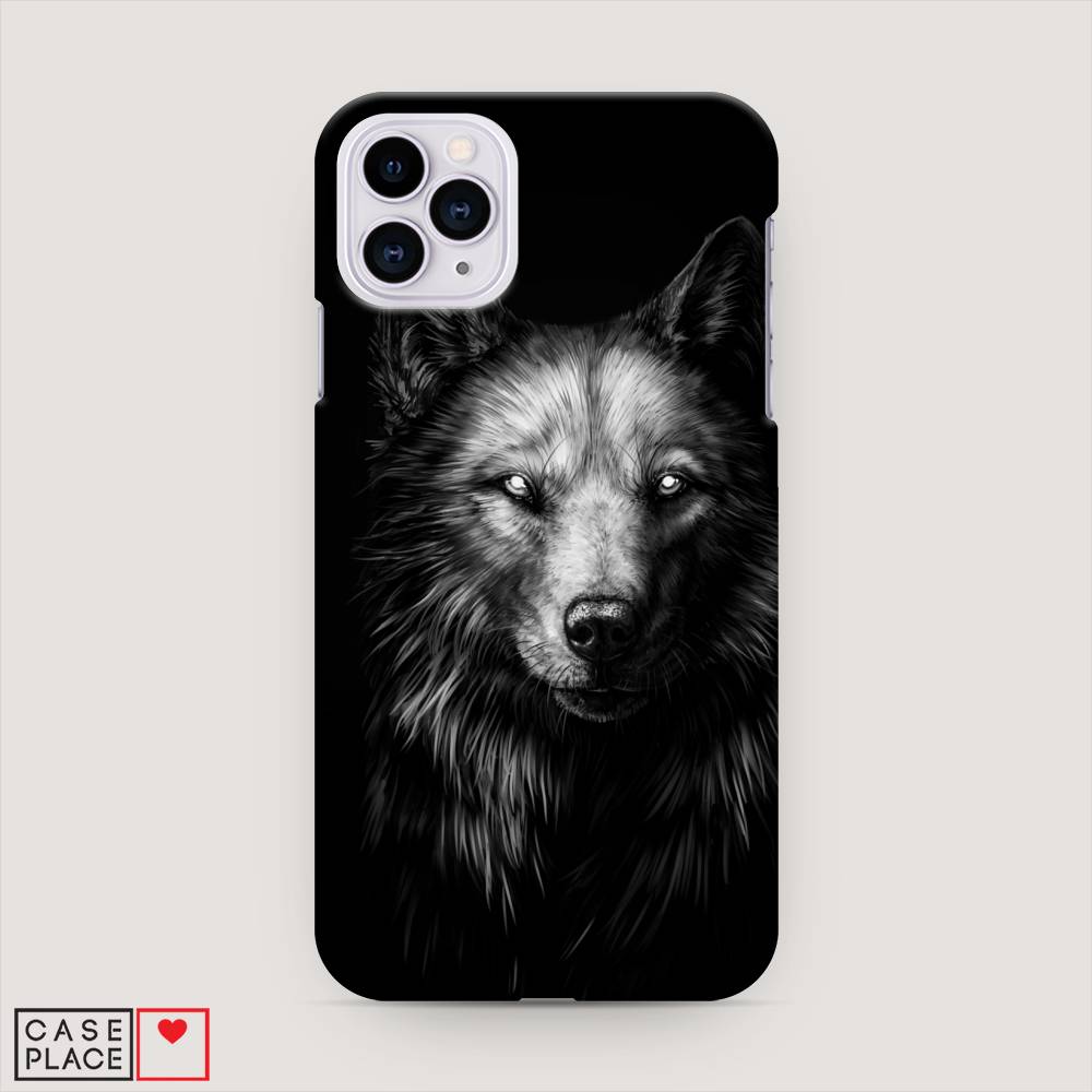 

Пластиковый чехол "Волк черно белый" на Apple iPhone 11 Pro Max, 12220-1