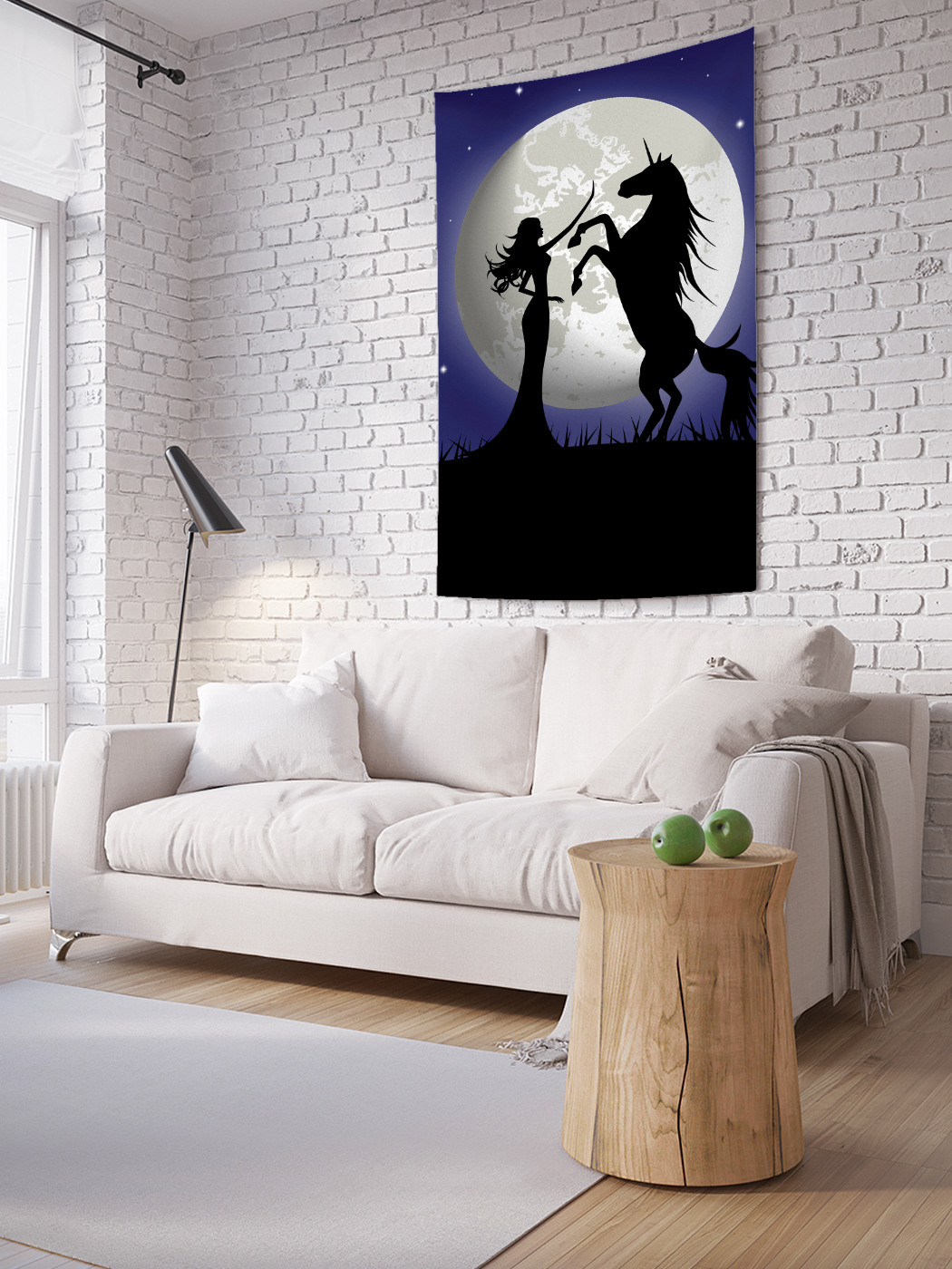 

Вертикальное фотопанно на стену JoyArty Девушка и единорог 100x150 см, Девушка и единорог