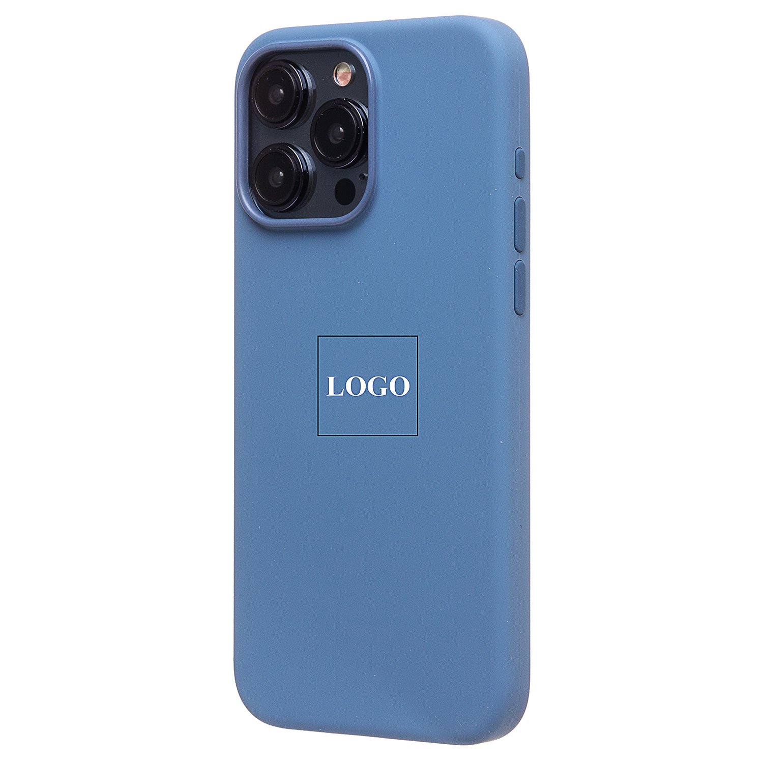 Чехол iPhone 15 Pro Max Silicone Case MagSafe (анимация работает) <голубой> (премиум)