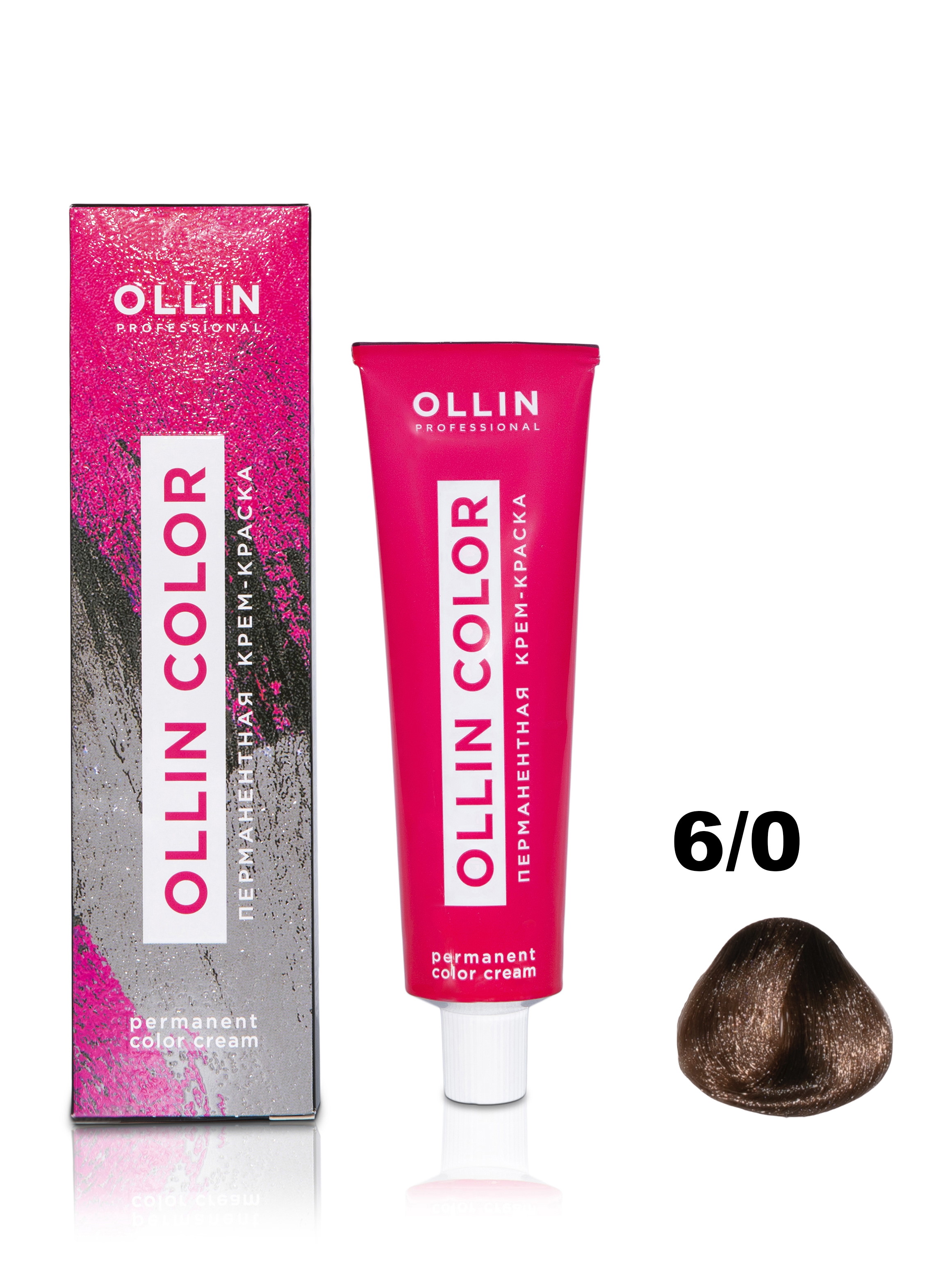 Крем-краска Ollin Professional OLLIN COLOR для волос 6/0 темно-русый 100 мл