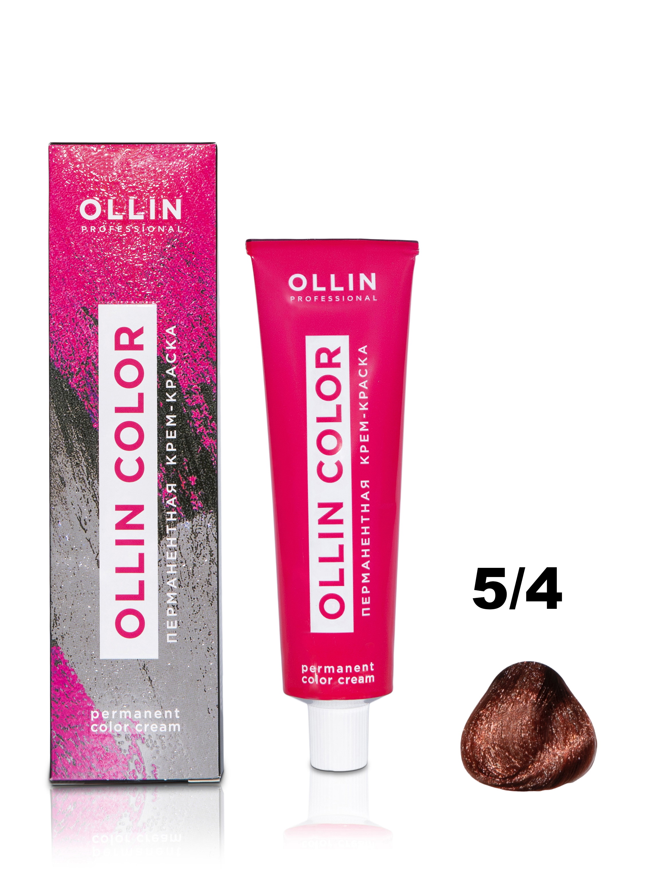 Купить Крем-краска Ollin Professional OLLIN COLOR для волос 5/4 светлый шатен медный 100 мл