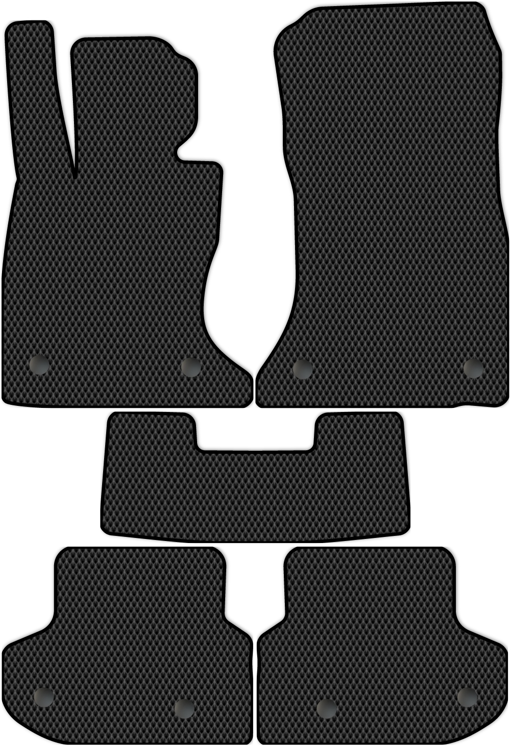 

Коврики ЭВА в салон для BMW 5-Series 6 (F10, F11) 2013 - 2017, 5 шт. черный, 1346-S5YLT-H