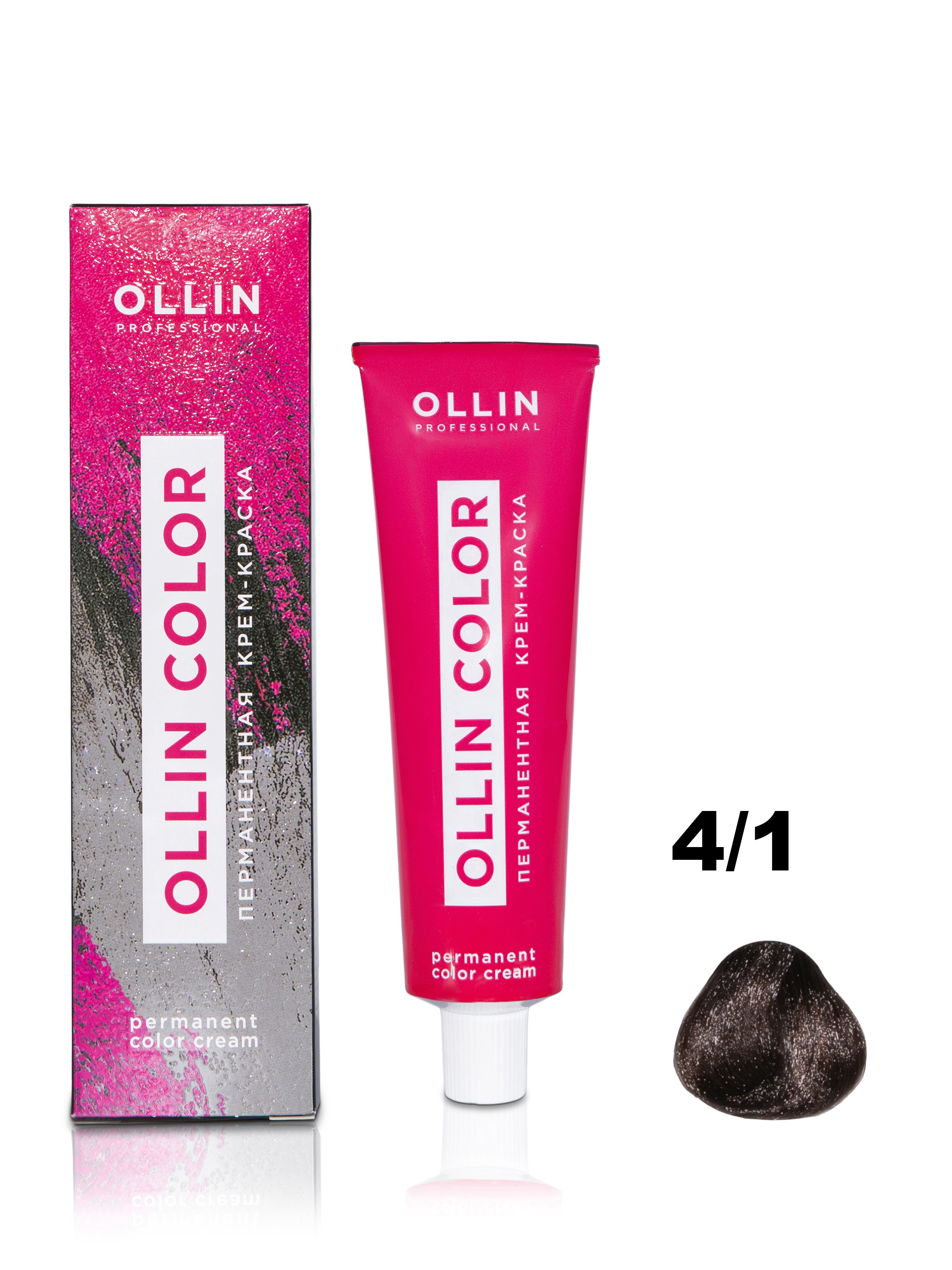 

Крем-краска Ollin Professional OLLIN COLOR 4/1 шатен пепельный 100 мл