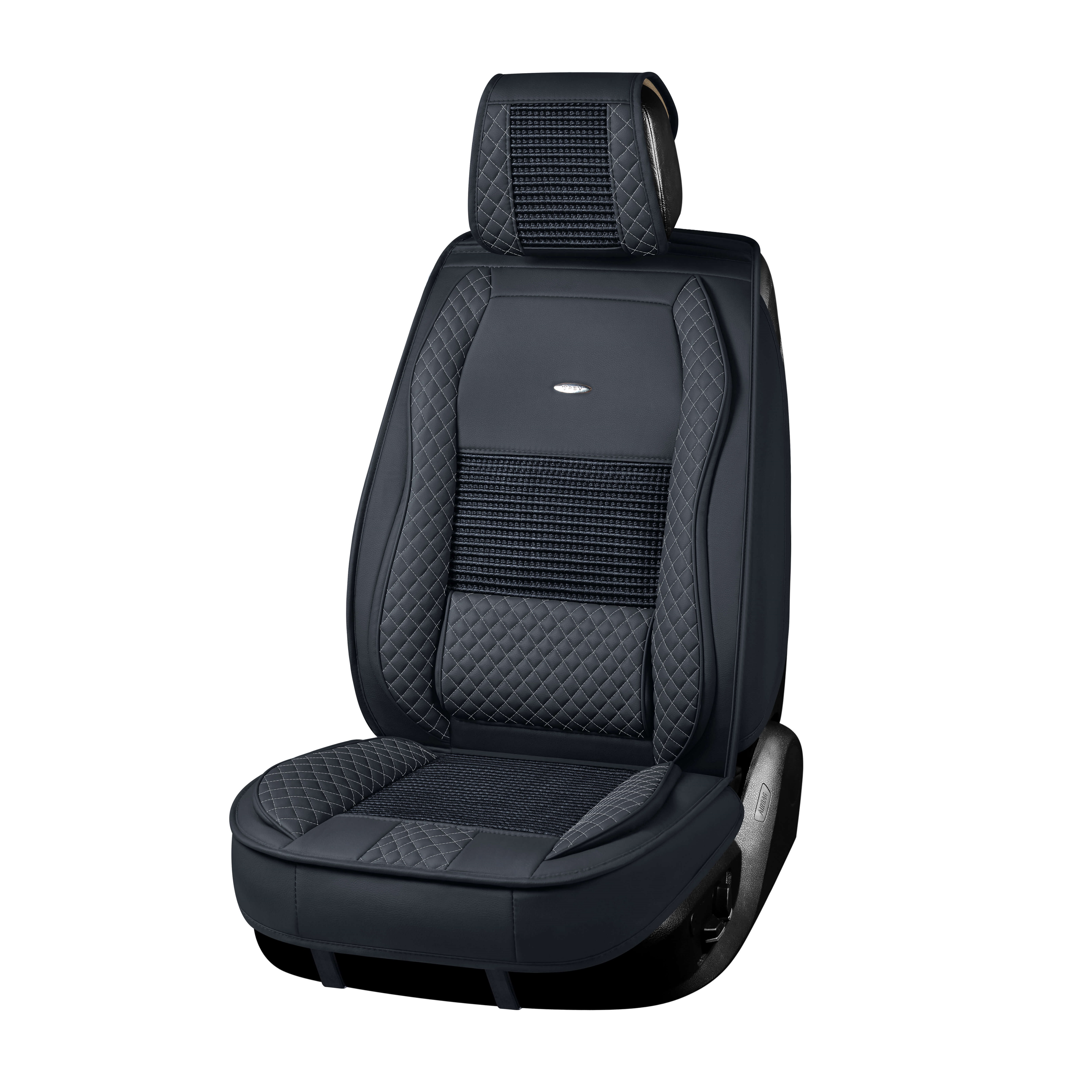 фото Накидки на передние сиденья 3d "premium" psv lint 2 front (черный/отстрочка белая) 135686