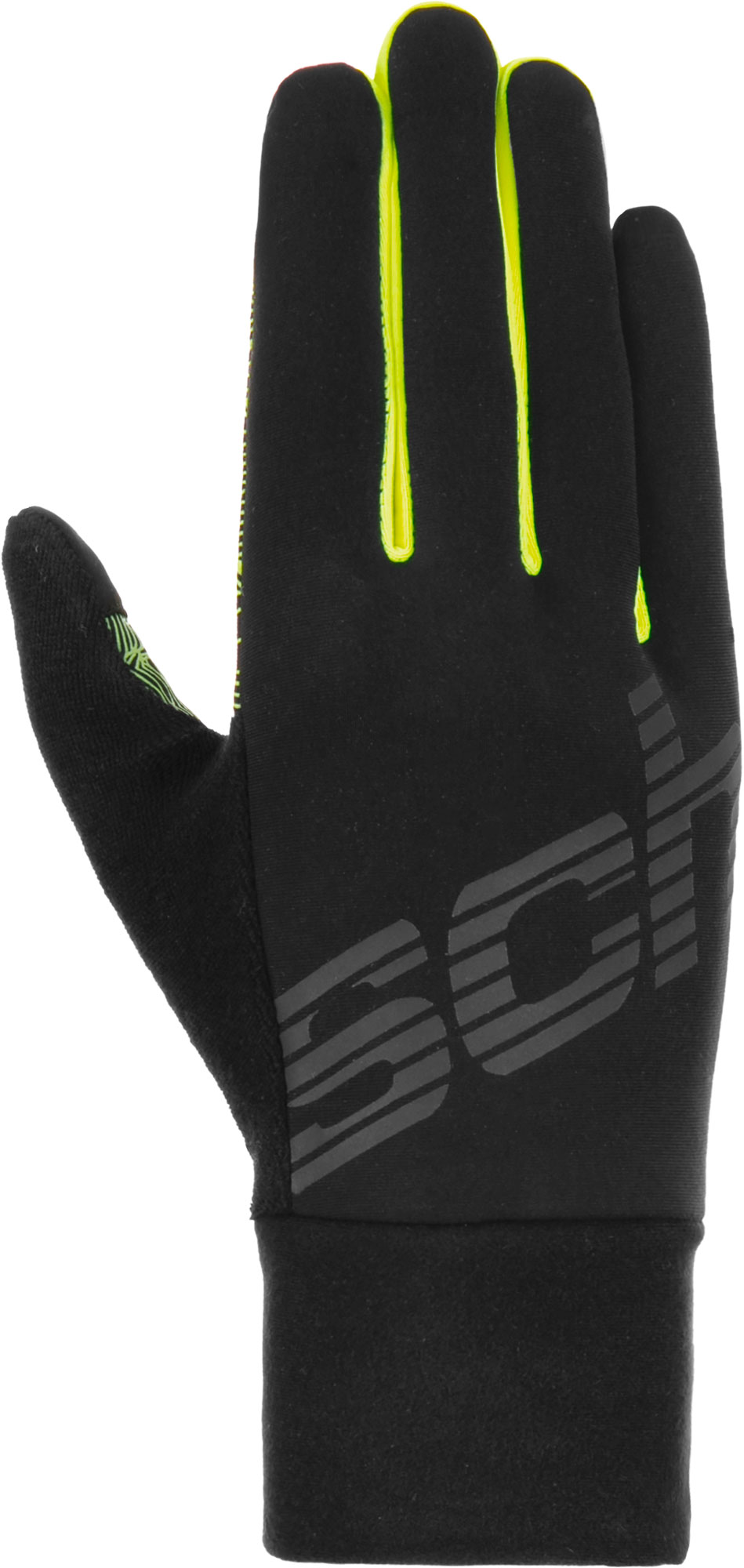 фото Перчатки горнолыжные reusch ian touch-tec black/safety yellow (inch (дюйм):7)