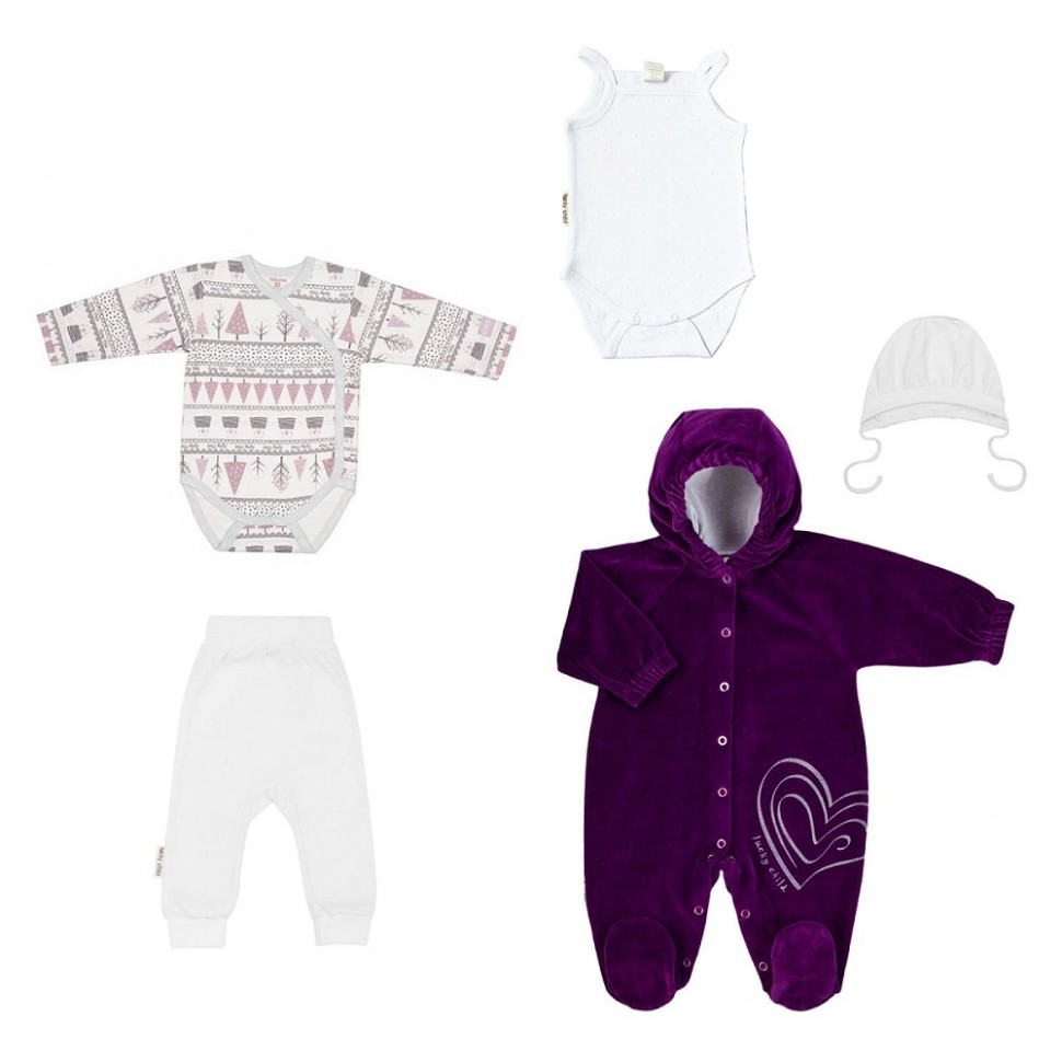 Подарочный комплект детский Lucky Child, 00-00000775 Черника, белый; фиолетовый, 56