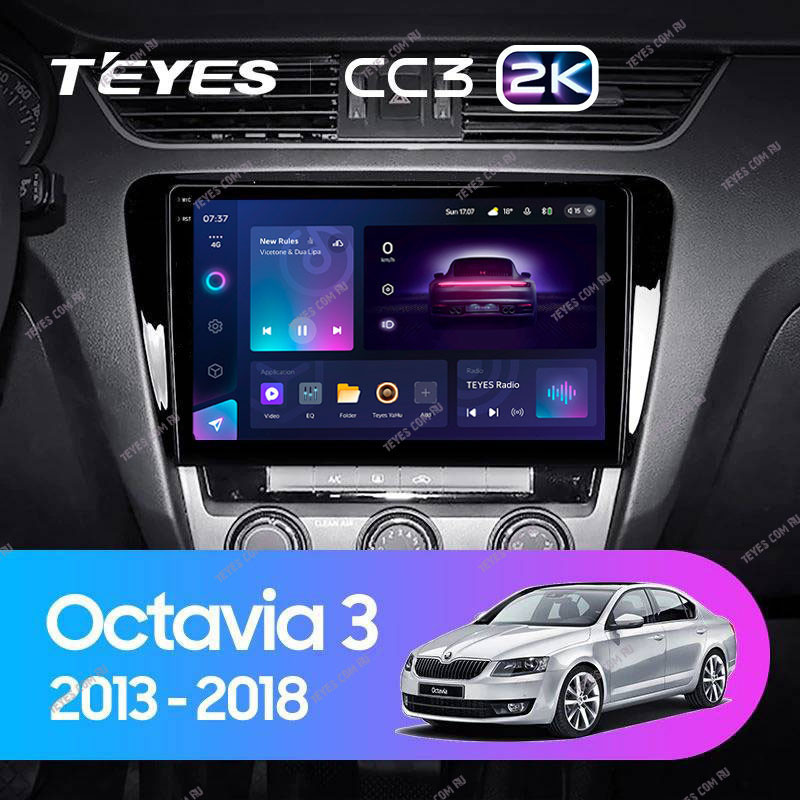 

Штатная магнитола Teyes CC3 2K 6/128 Skoda Octavia 3 A7 (2013-2018) Тип-B, CC3 2K