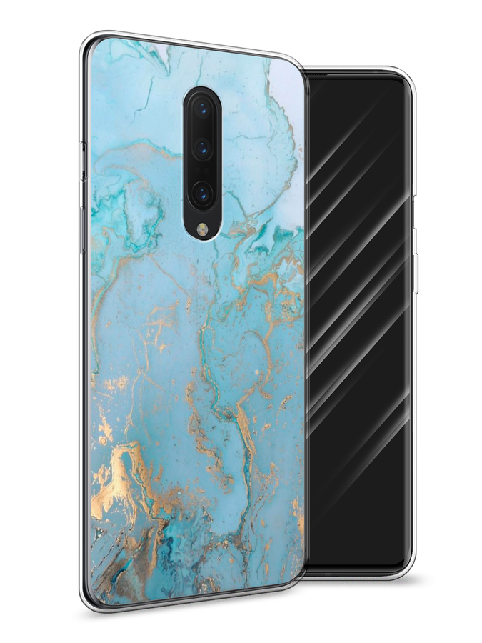 

Чехол Awog на OnePlus 8 / ВанПлас 8 "Голубой мрамор рисунок", 151250-3