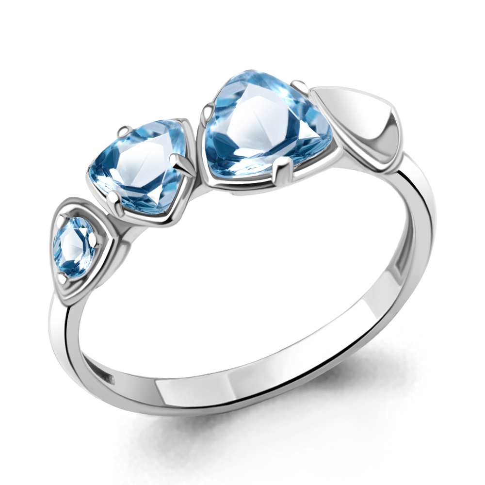 

Кольцо из серебра с топазом р. , Aquamarine 6956805_925_р, 6956805_925_р