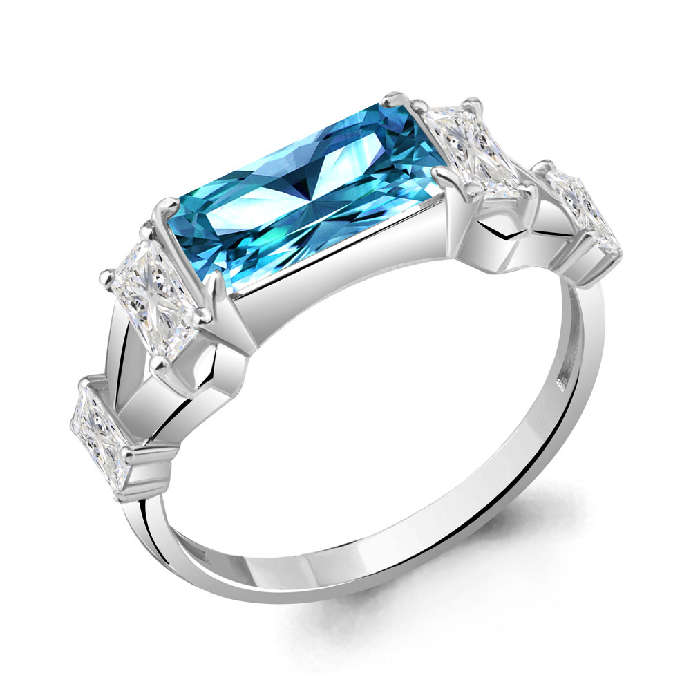 фото Кольцо из серебра с топазом р. 17,5 aquamarine 6956793_925_р