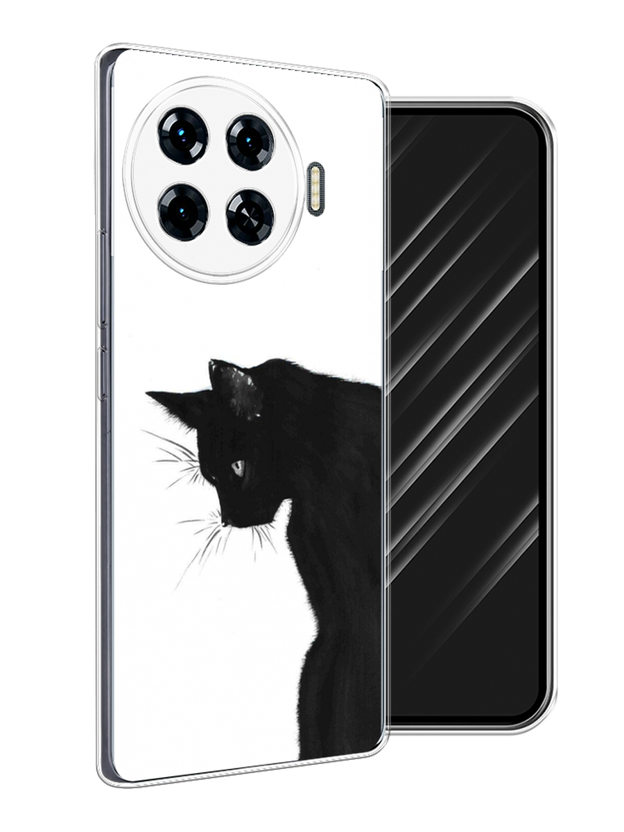 

Чехол Awog на Tecno Spark 20 Pro Plus "Black cat", Черный;белый, 305050-1