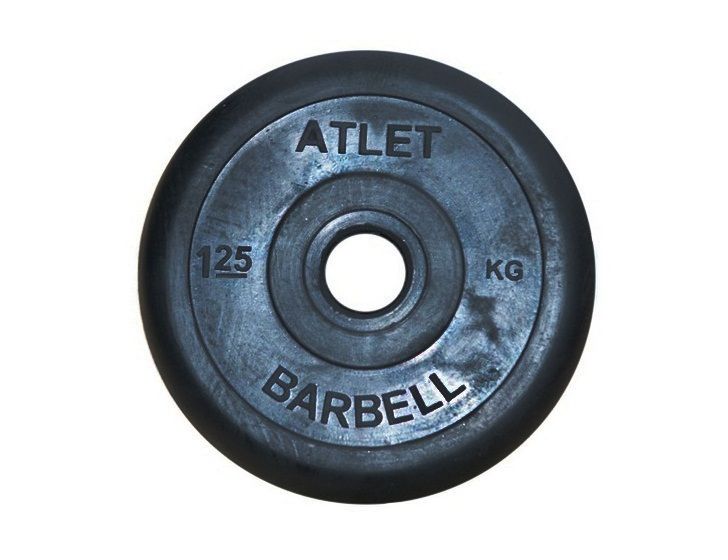Диск для штанги MB Barbell Atlet 1,25 кг, 26 мм черный