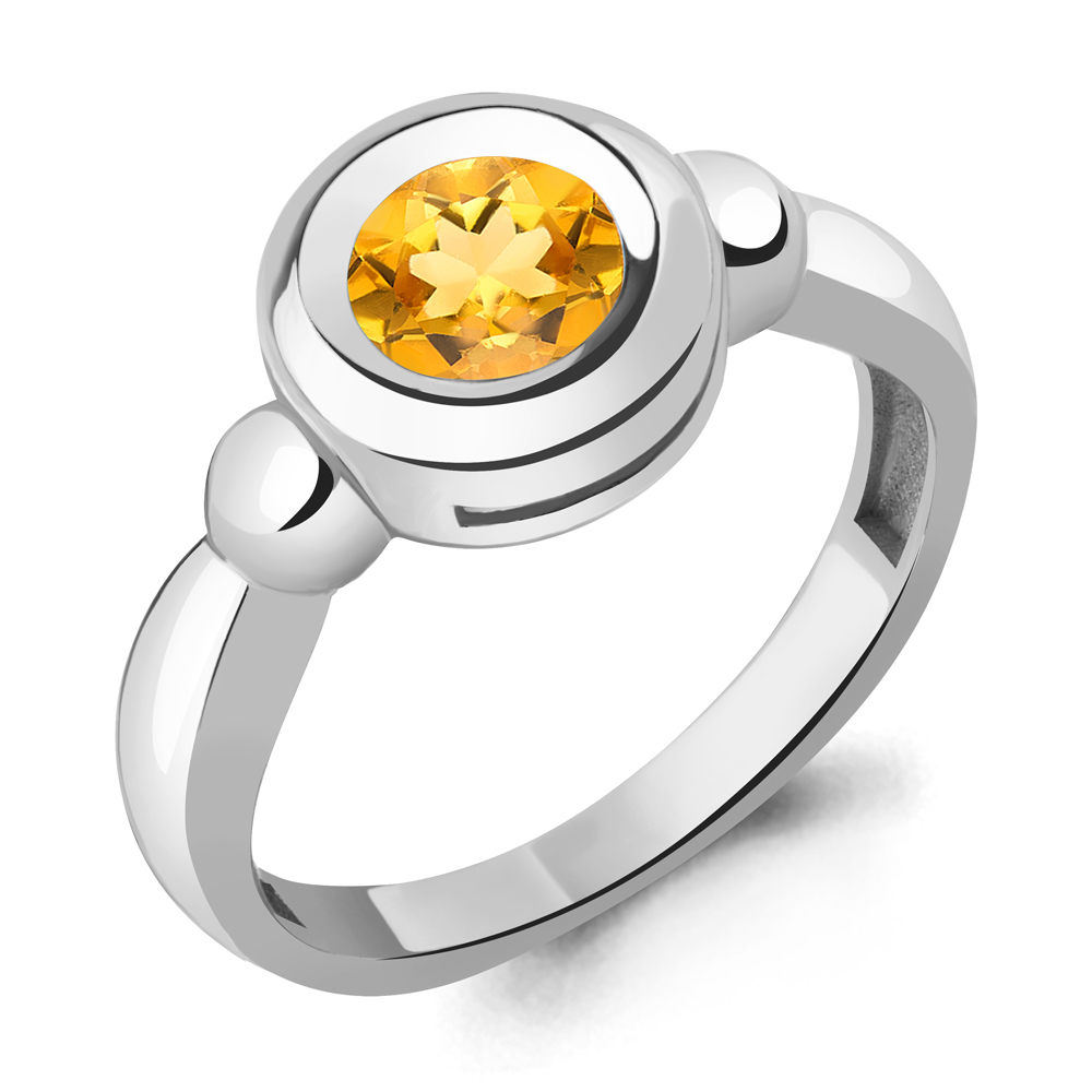 

Кольцо из серебра с цитрином р. , Aquamarine 6956606_925_р, 6956606_925_р