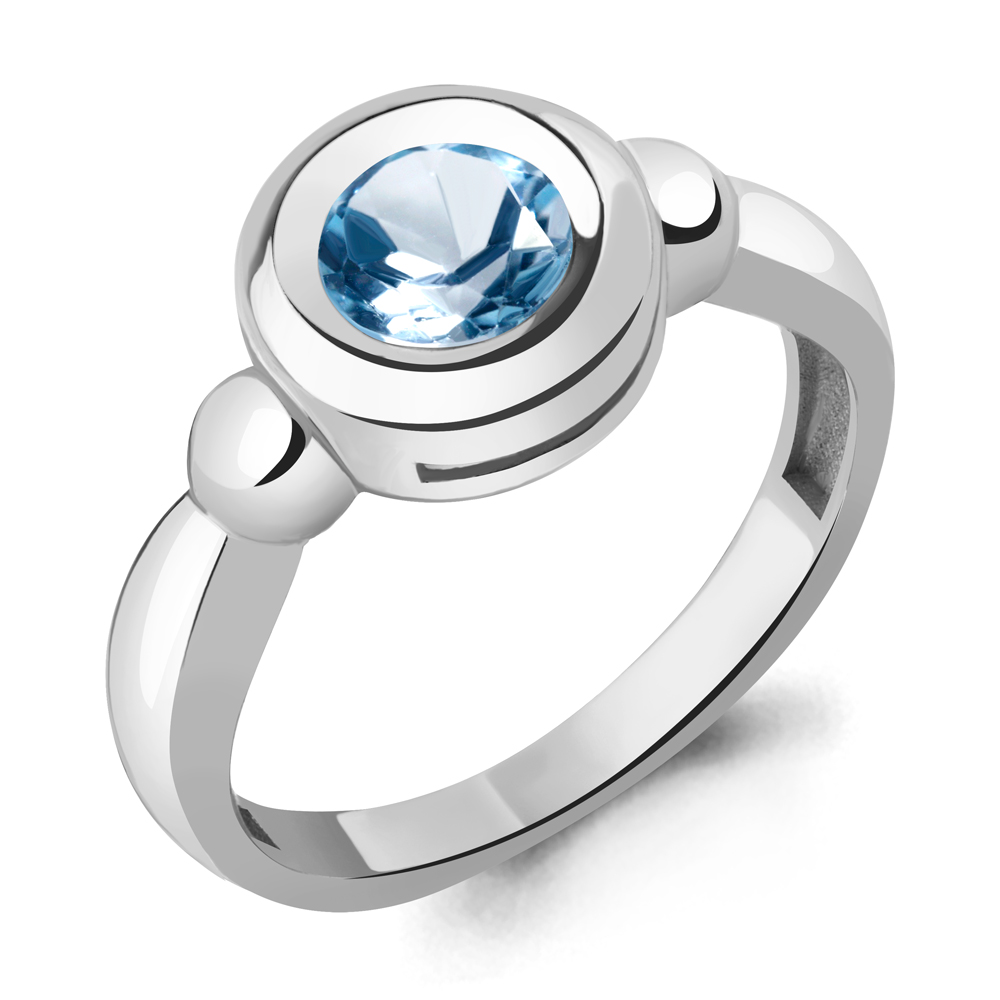 

Кольцо из серебра с топазом р. , Aquamarine 6956605_925_р, 6956605_925_р